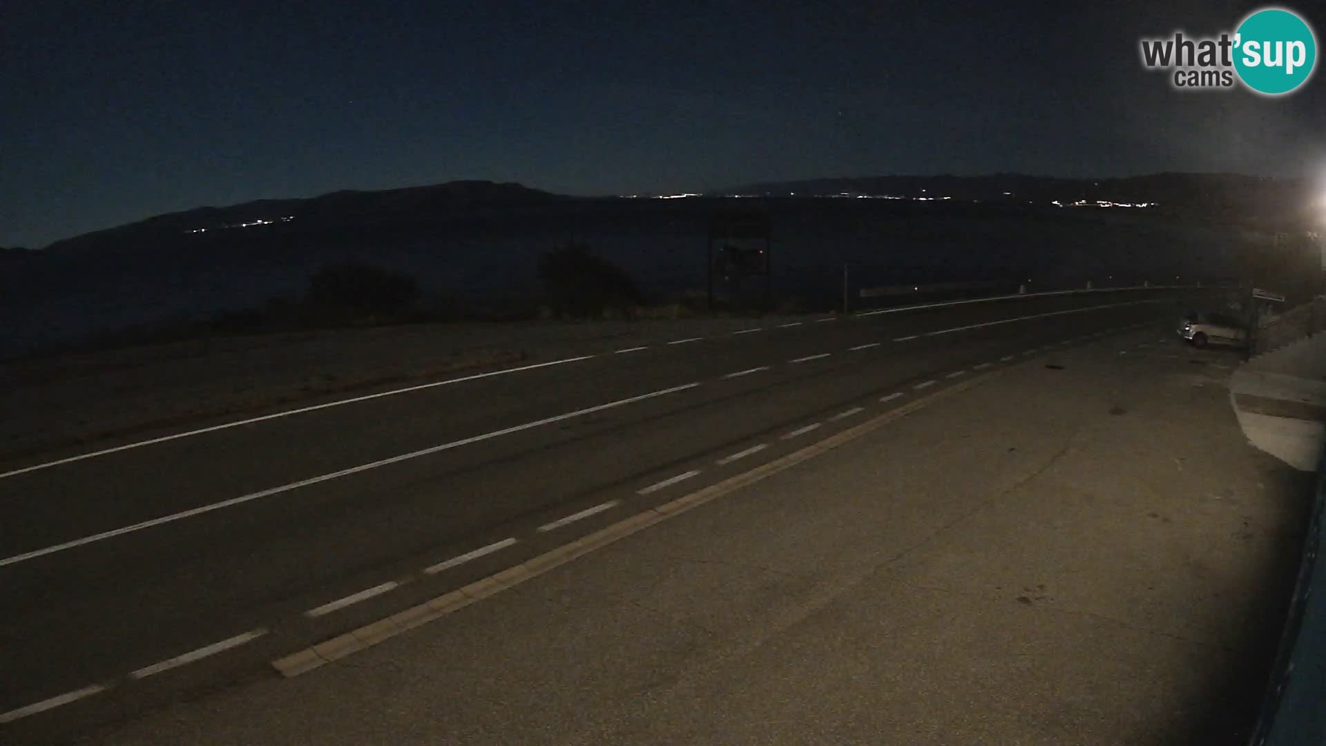 Webcam Adriatic highway D8 near SENJ – view to KRK island