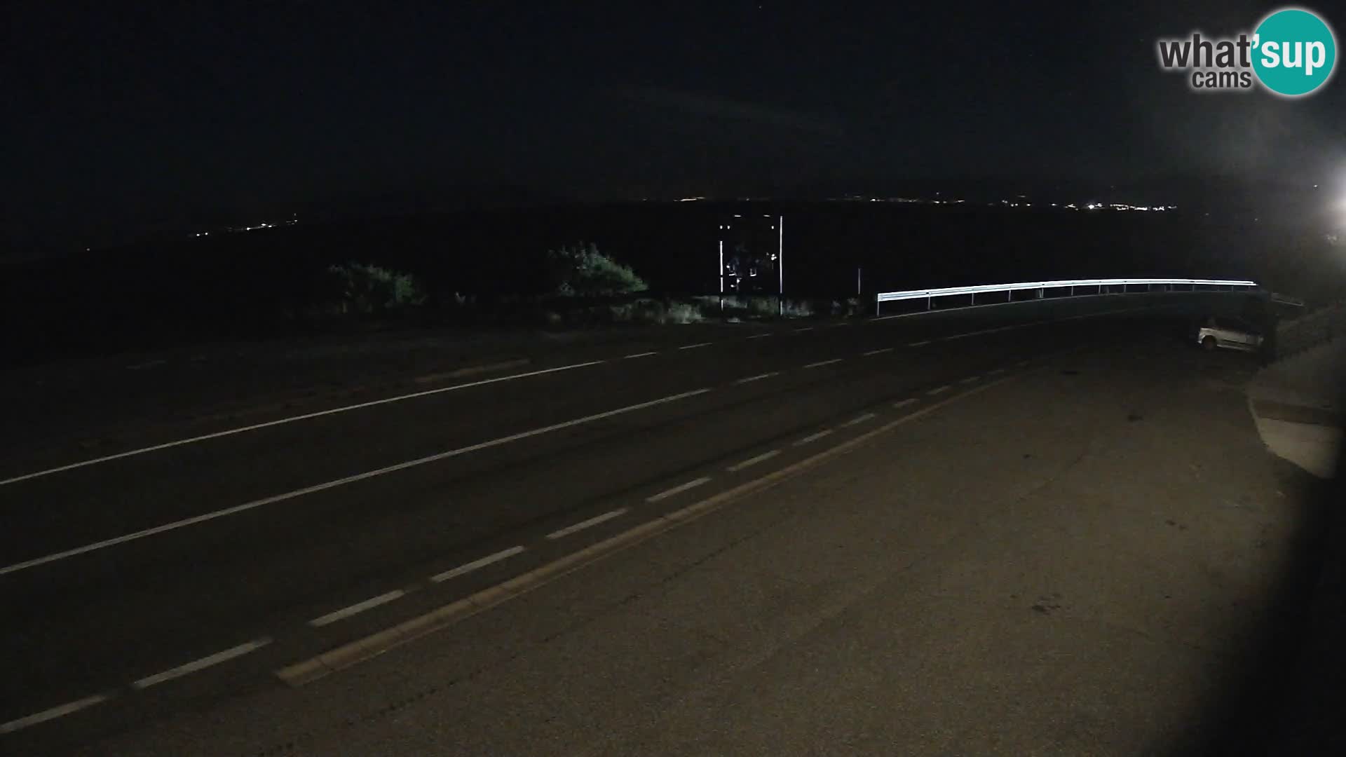 Webcam autopista adriática D8 cerca de SENJ – vista de la isla de KRK