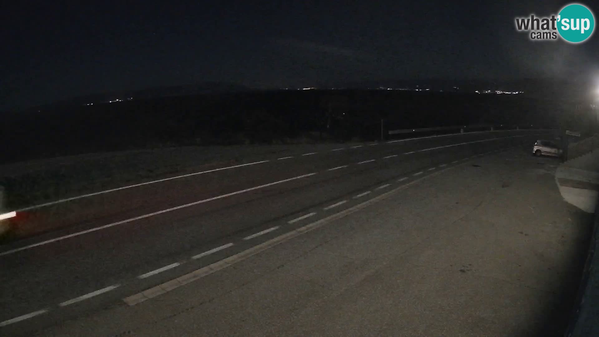 Webcam autopista adriática D8 cerca de SENJ – vista de la isla de KRK