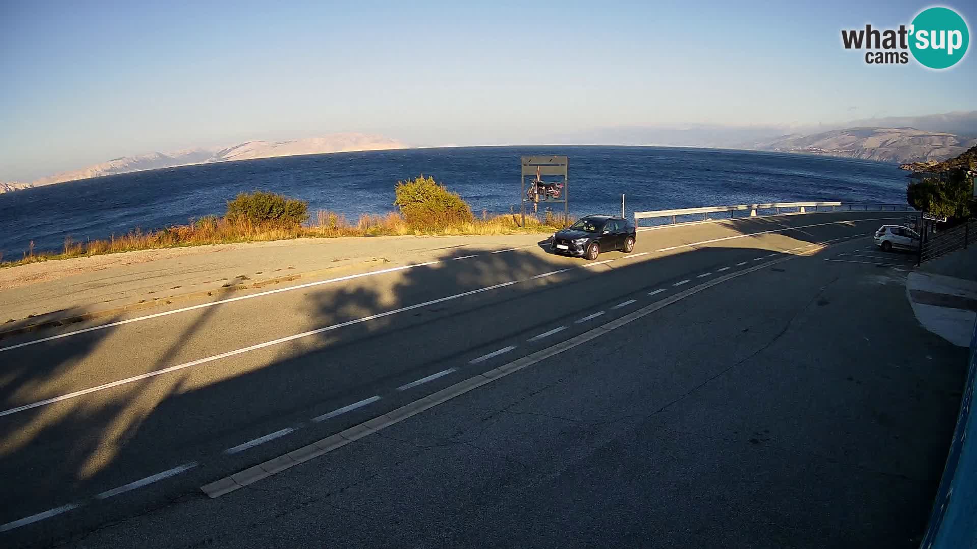 Webcam autopista adriática D8 cerca de SENJ – vista de la isla de KRK