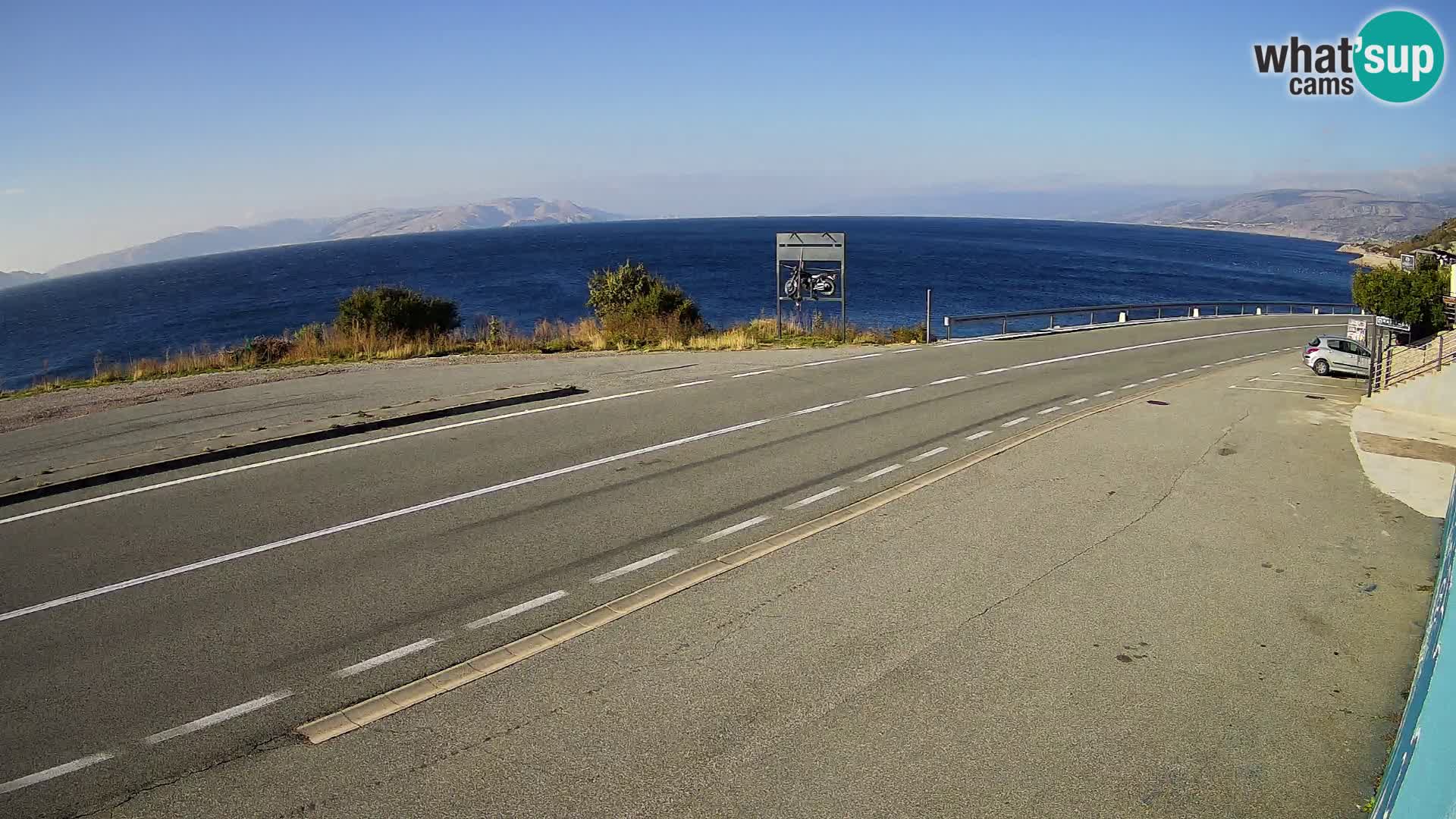 Web kamera Jadranska Magistrala kod SENJa – pogled na KRK