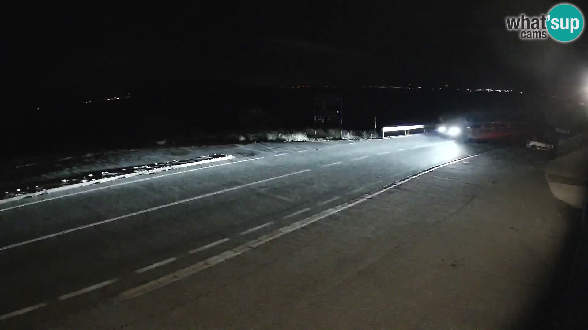 Webcam Adriatic highway D8 near SENJ – view to KRK island