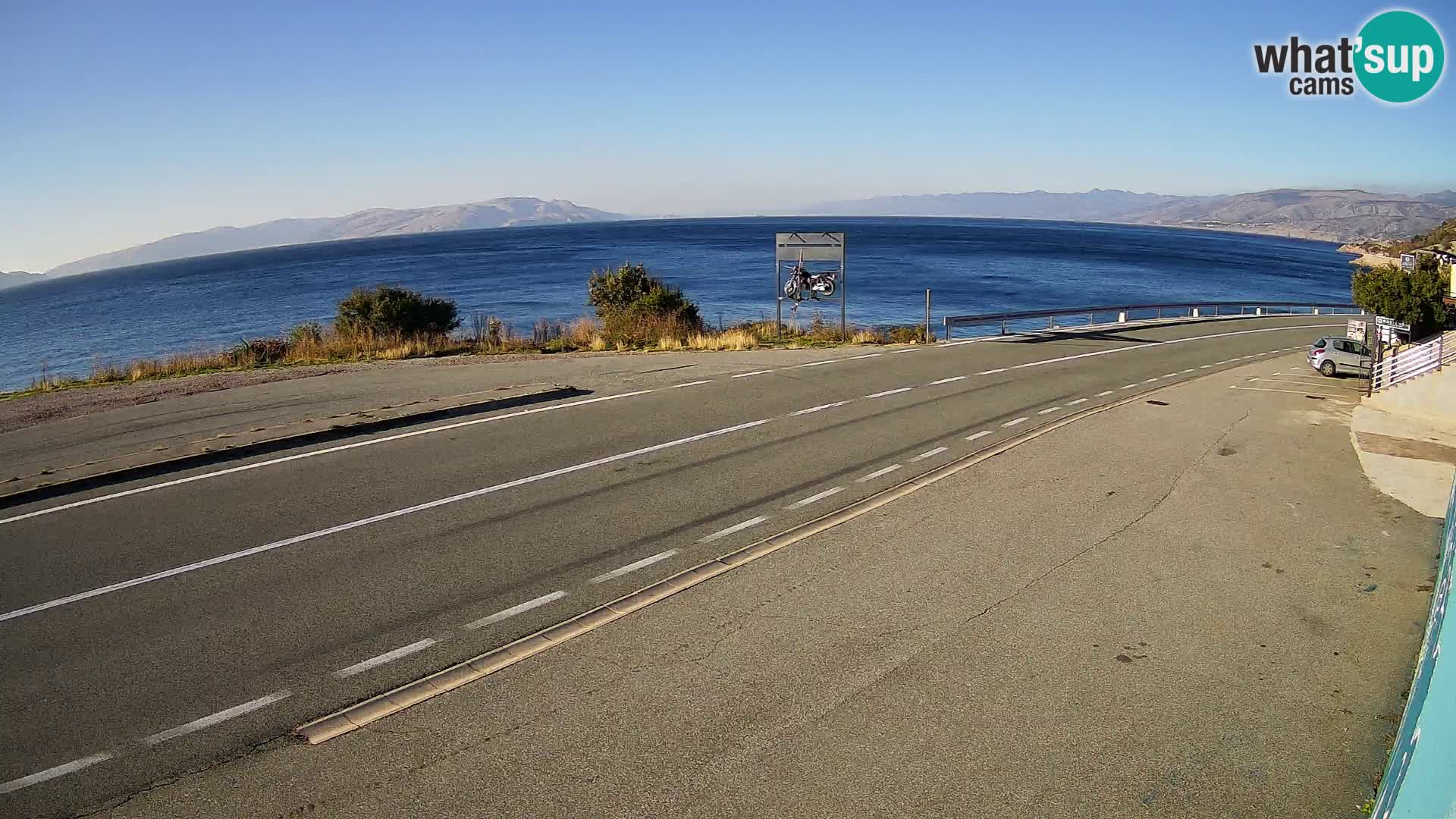 Web kamera Jadranska Magistrala kod SENJa – pogled na KRK