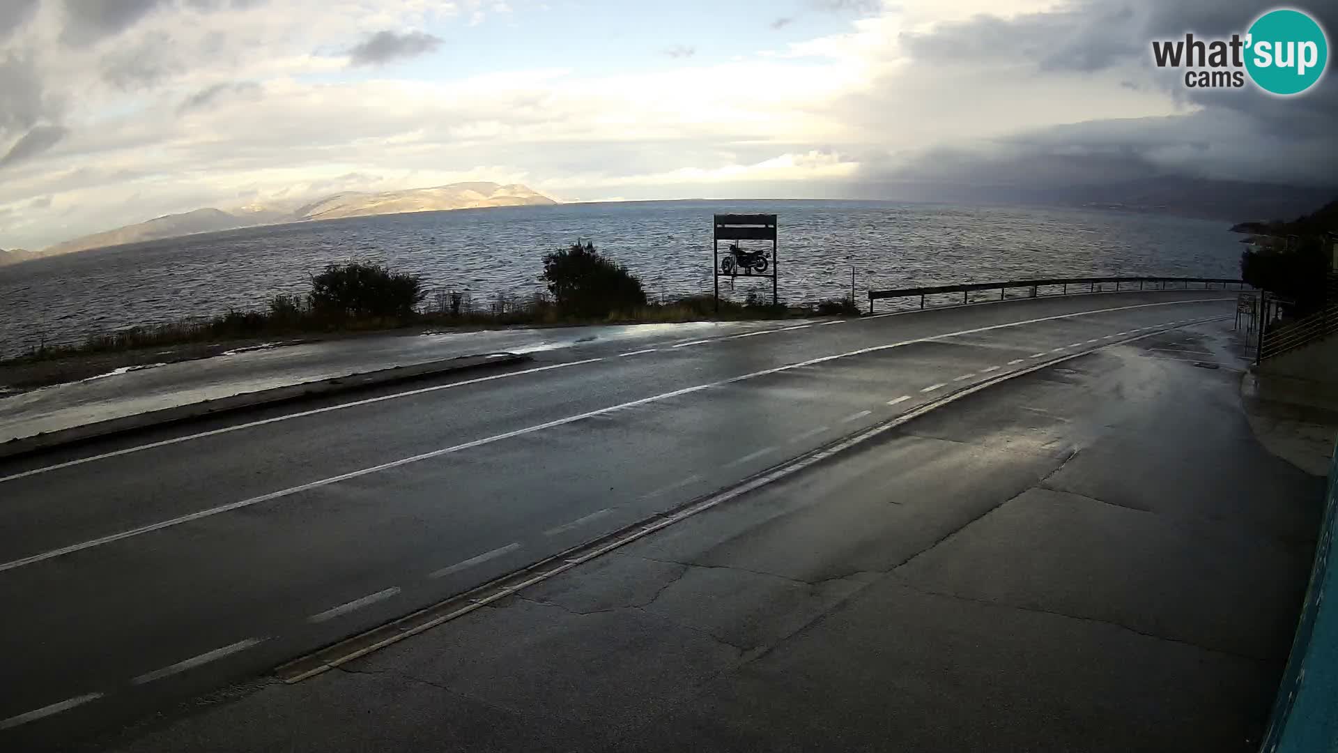 Webcam statale Adriatica D8 vicino SEGNA – Panorama su VEGLIA