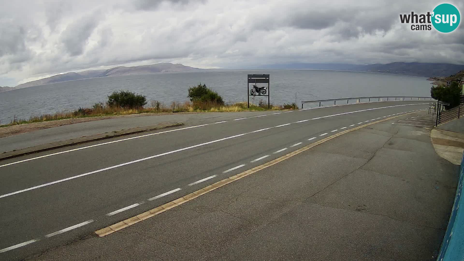 Web kamera Jadranska Magistrala kod SENJa – pogled na KRK