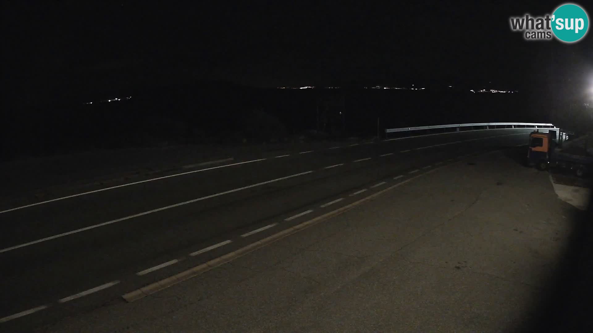 Webcam autoroute Adriatique D8 près de SENJ – vue sur l’île de KRK