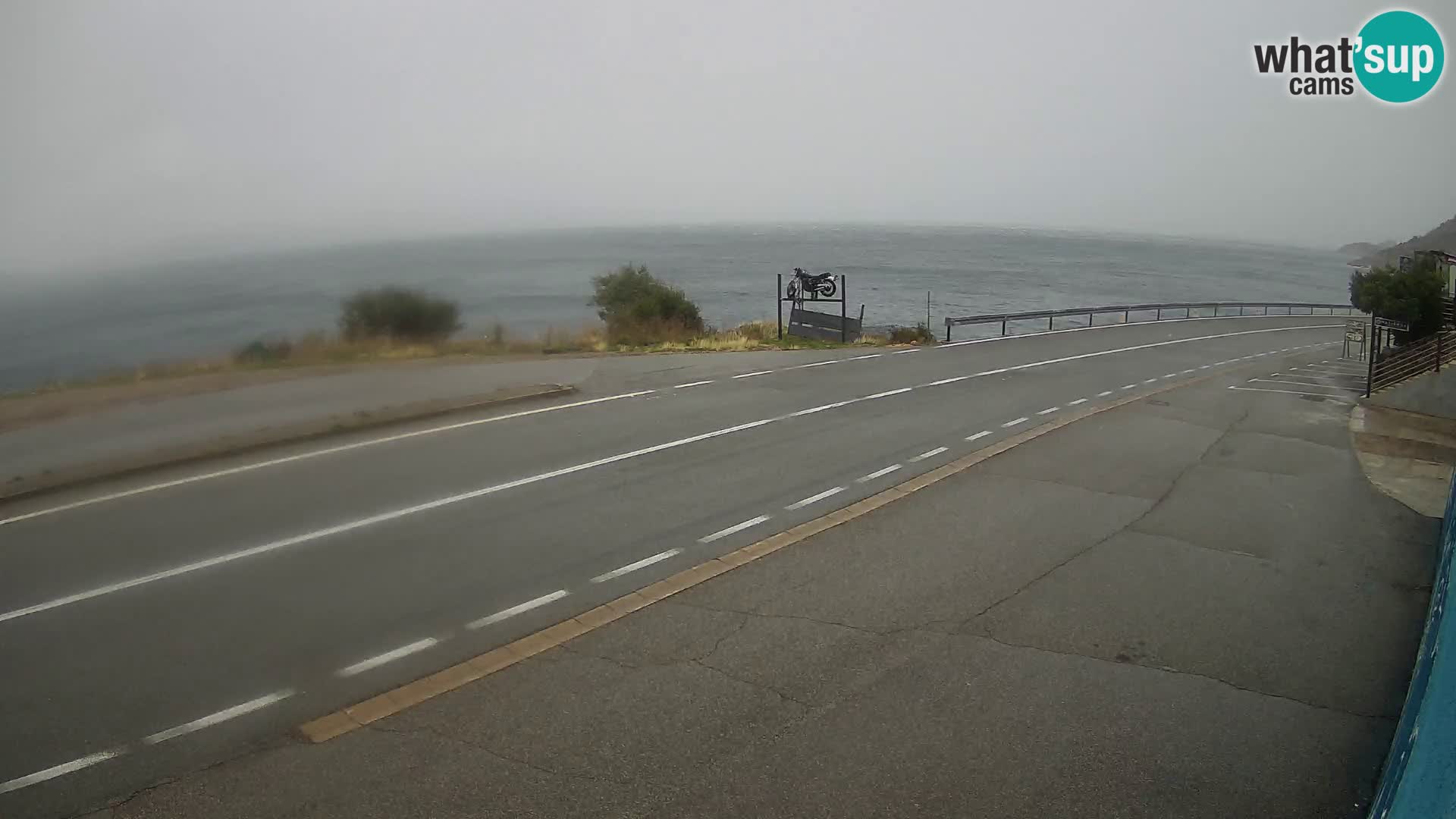 Webcam Adriatic highway D8 near SENJ – view to KRK island