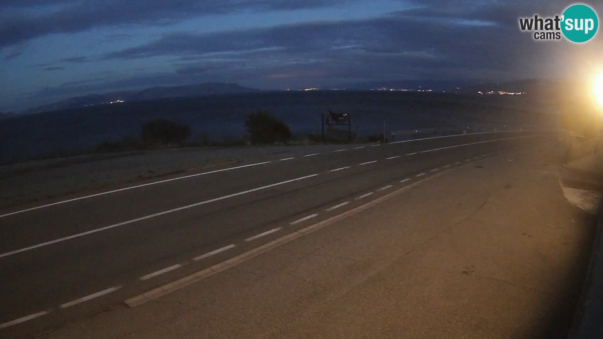 Webcam Adriatic highway D8 near SENJ – view to KRK island