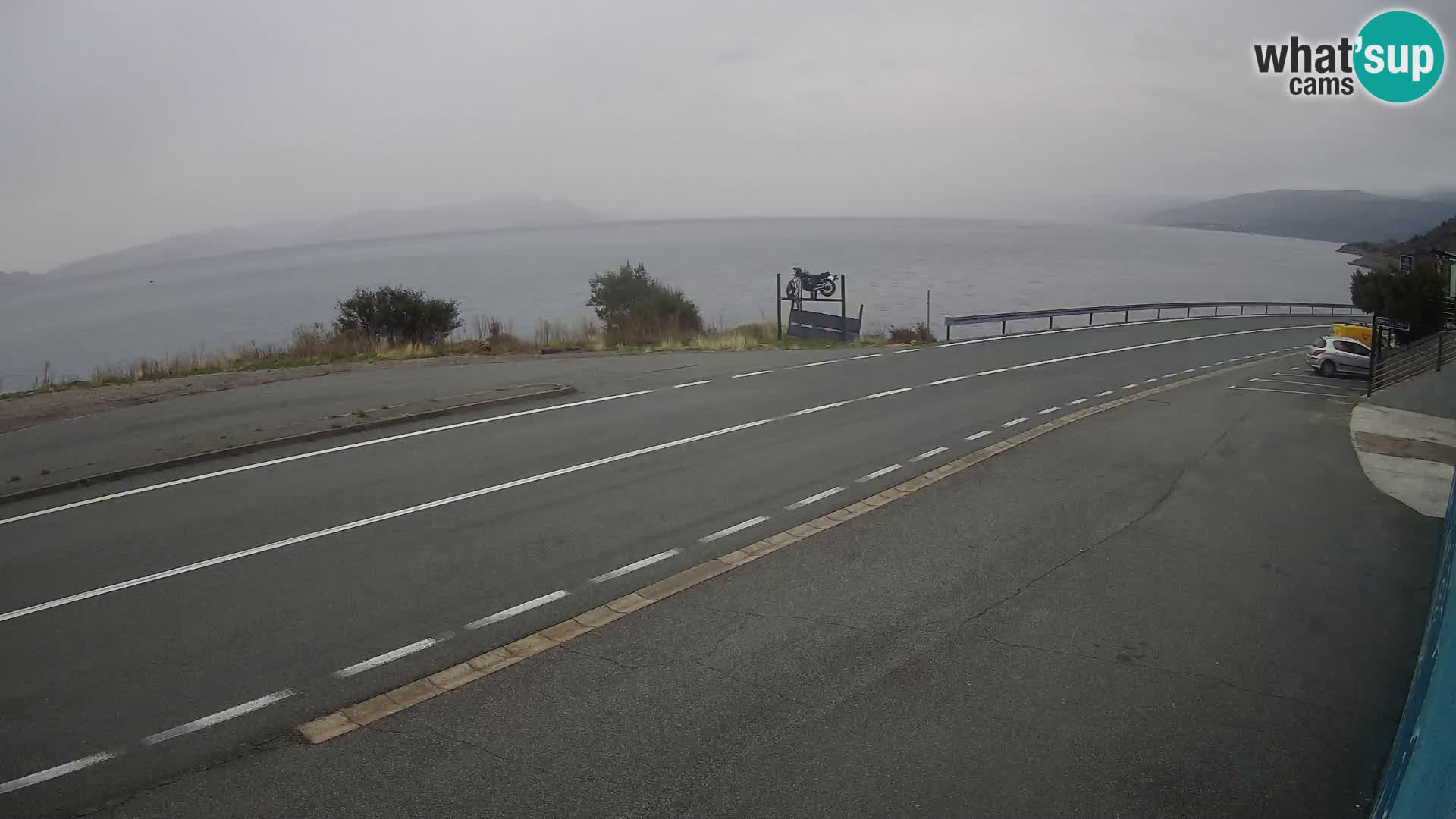 Webcam Adria-Autobahn D8 bei SENJ – Blick auf die Insel KRK
