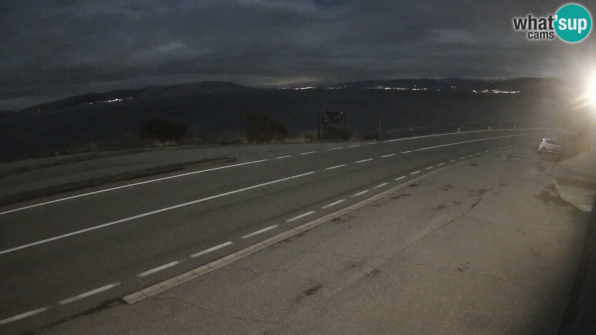 Webcam Adriatic highway D8 near SENJ – view to KRK island