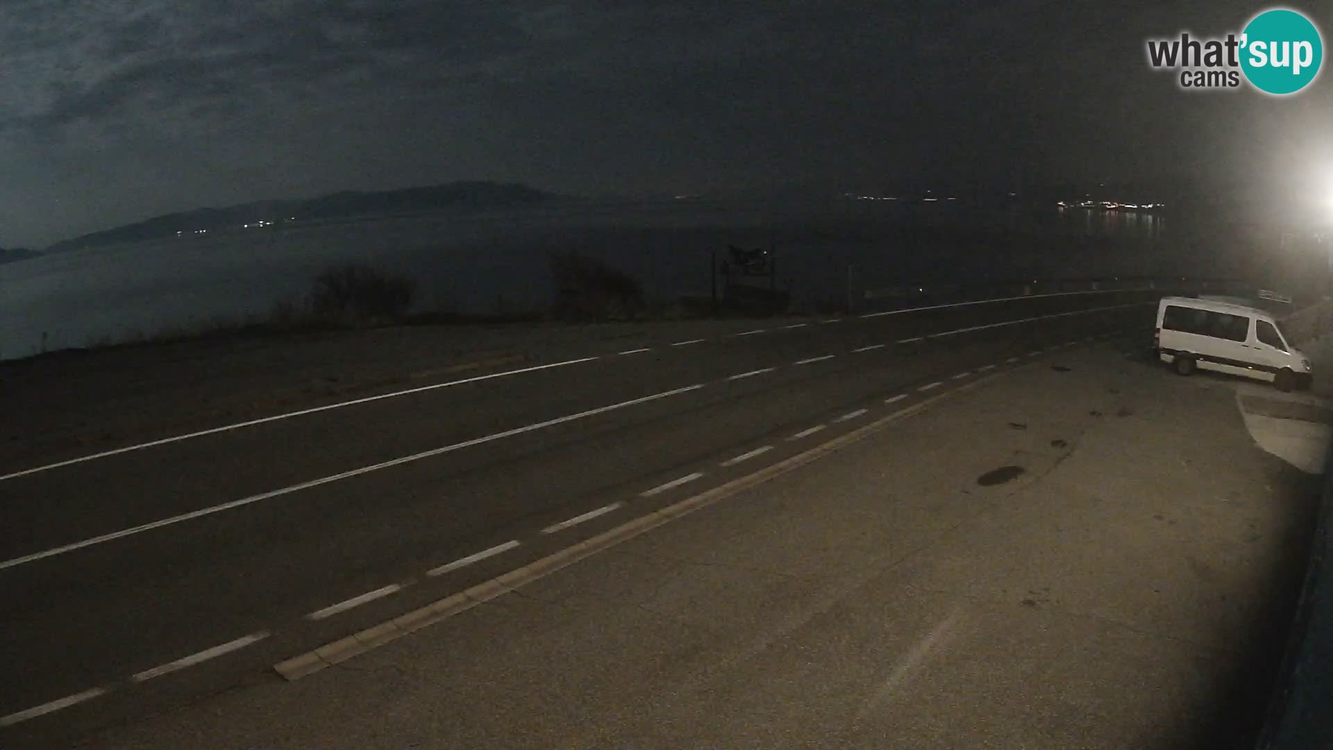 Webcam autopista adriática D8 cerca de SENJ – vista de la isla de KRK