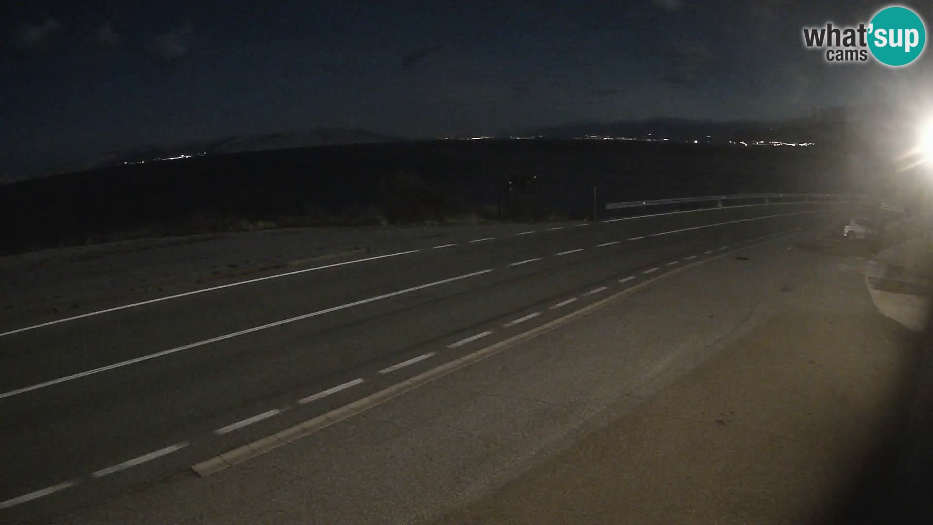 Webcam Adriatic highway D8 near SENJ – view to KRK island