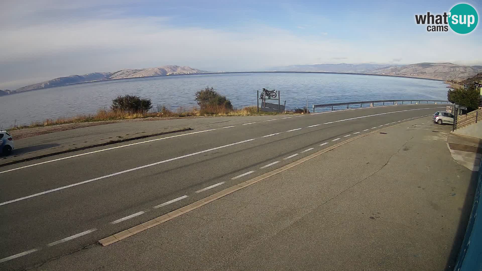 Webcam Adria-Autobahn D8 bei SENJ – Blick auf die Insel KRK