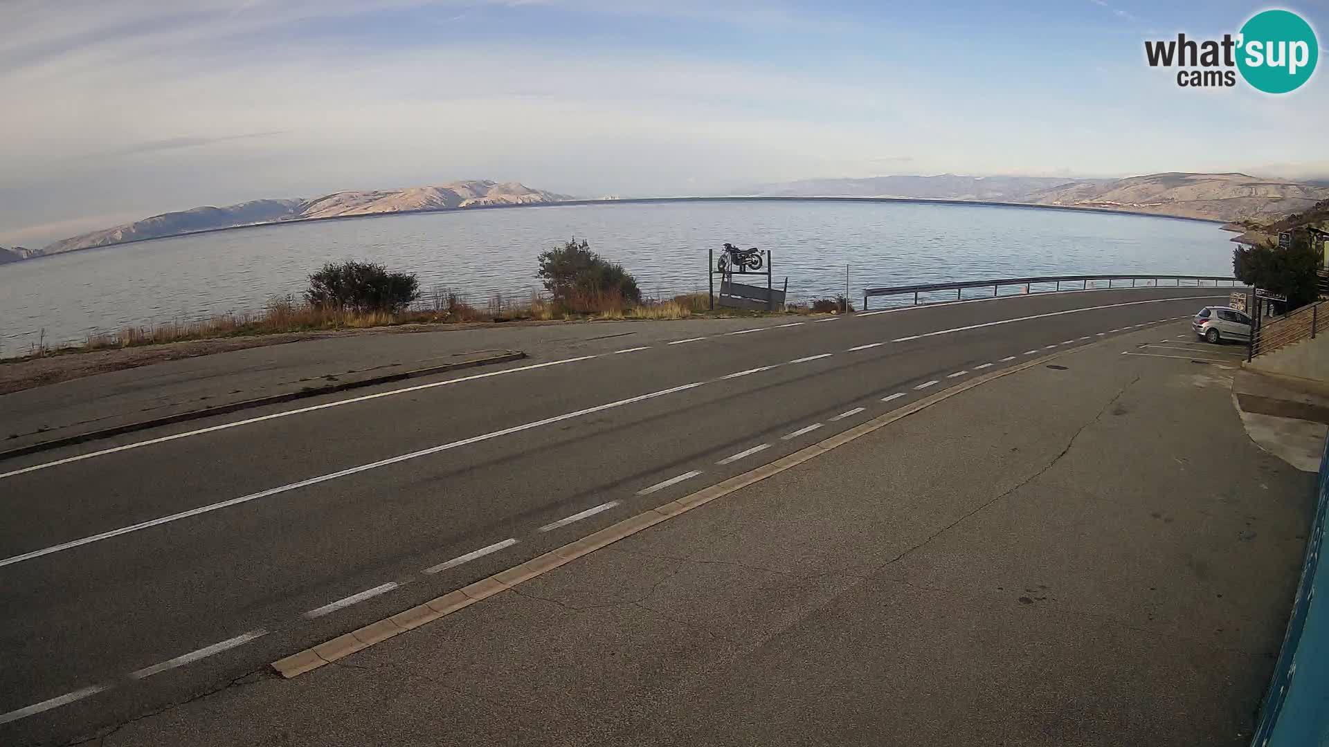 Webcam autoroute Adriatique D8 près de SENJ – vue sur l’île de KRK