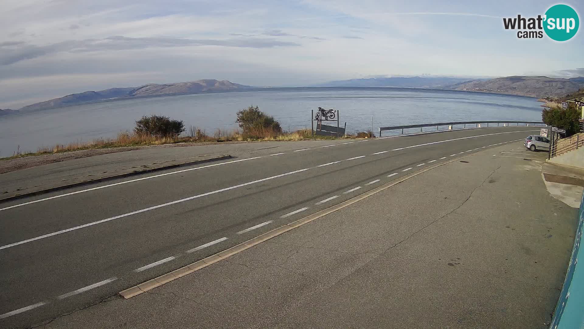 Web kamera Jadranska Magistrala kod SENJa – pogled na KRK