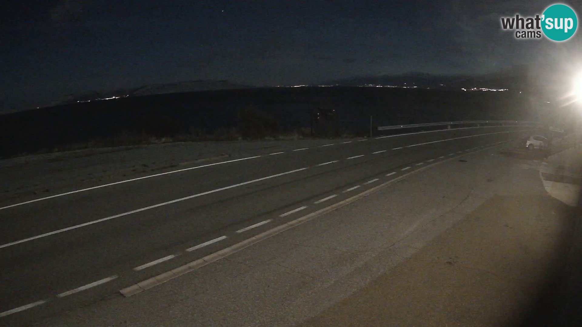 Webcam Adriatic highway D8 near SENJ – view to KRK island