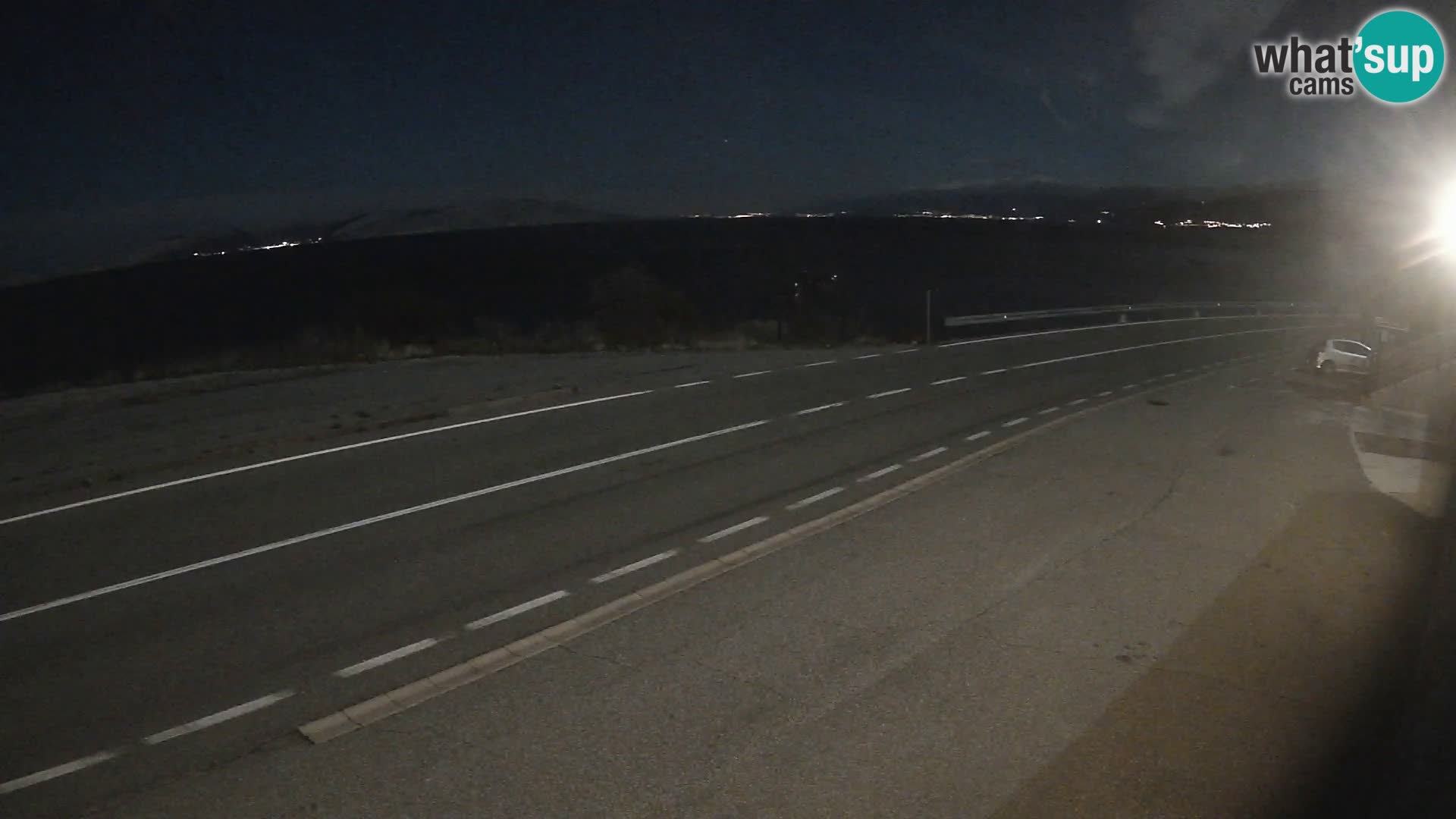 Webcam autoroute Adriatique D8 près de SENJ – vue sur l’île de KRK