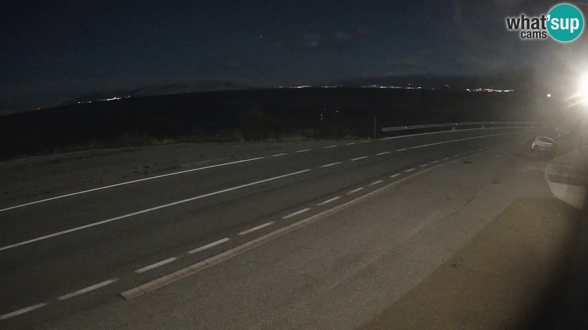 Webcam Adriatic highway D8 near SENJ – view to KRK island