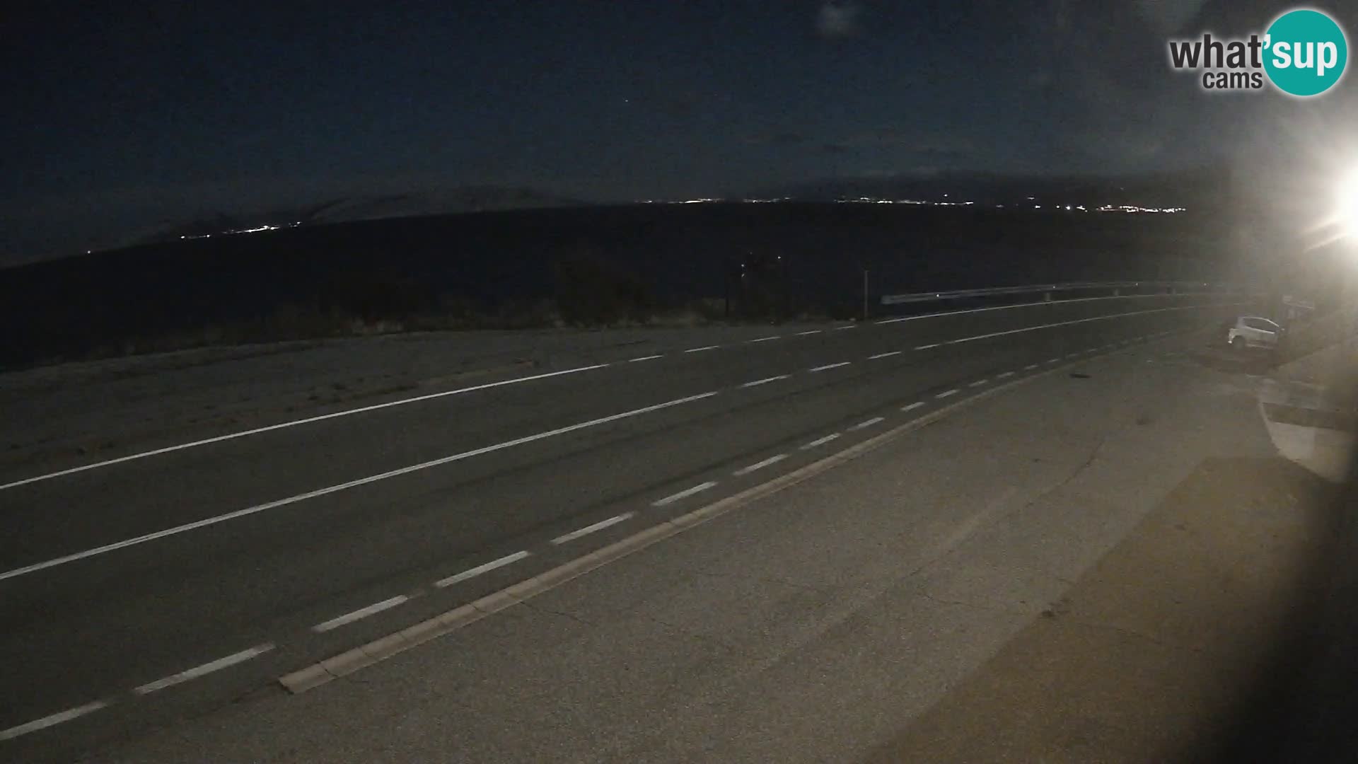 Webcam Adriatic highway D8 near SENJ – view to KRK island