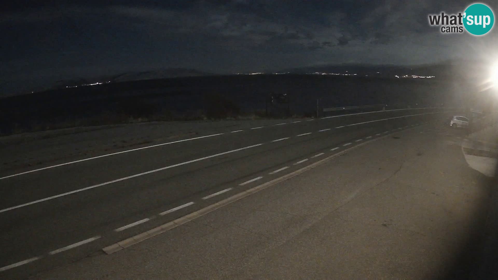 Webcam autopista adriática D8 cerca de SENJ – vista de la isla de KRK