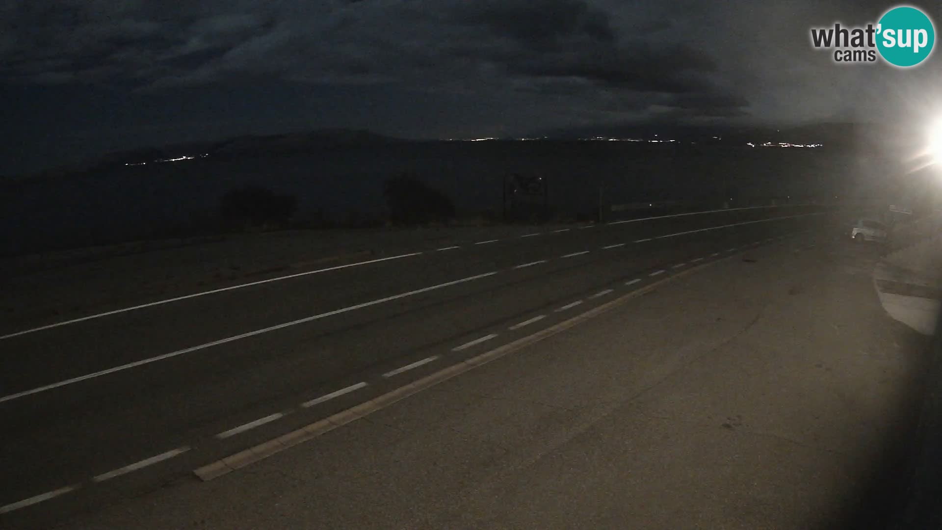 Webcam Adriatic highway D8 near SENJ – view to KRK island