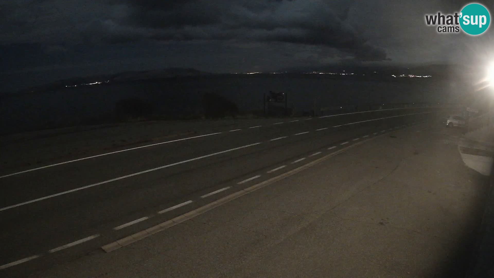 Webcam Adriatic highway D8 near SENJ – view to KRK island
