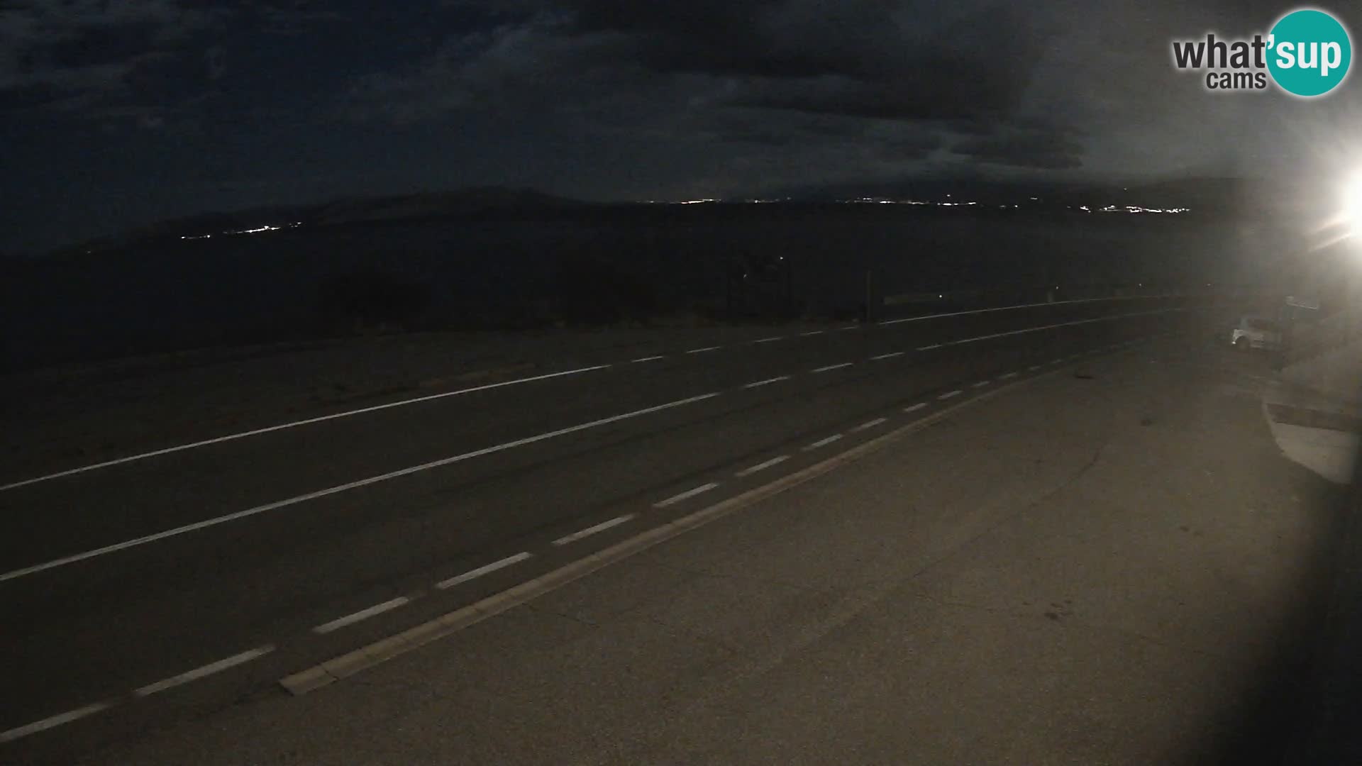 Webcam Adriatic highway D8 near SENJ – view to KRK island