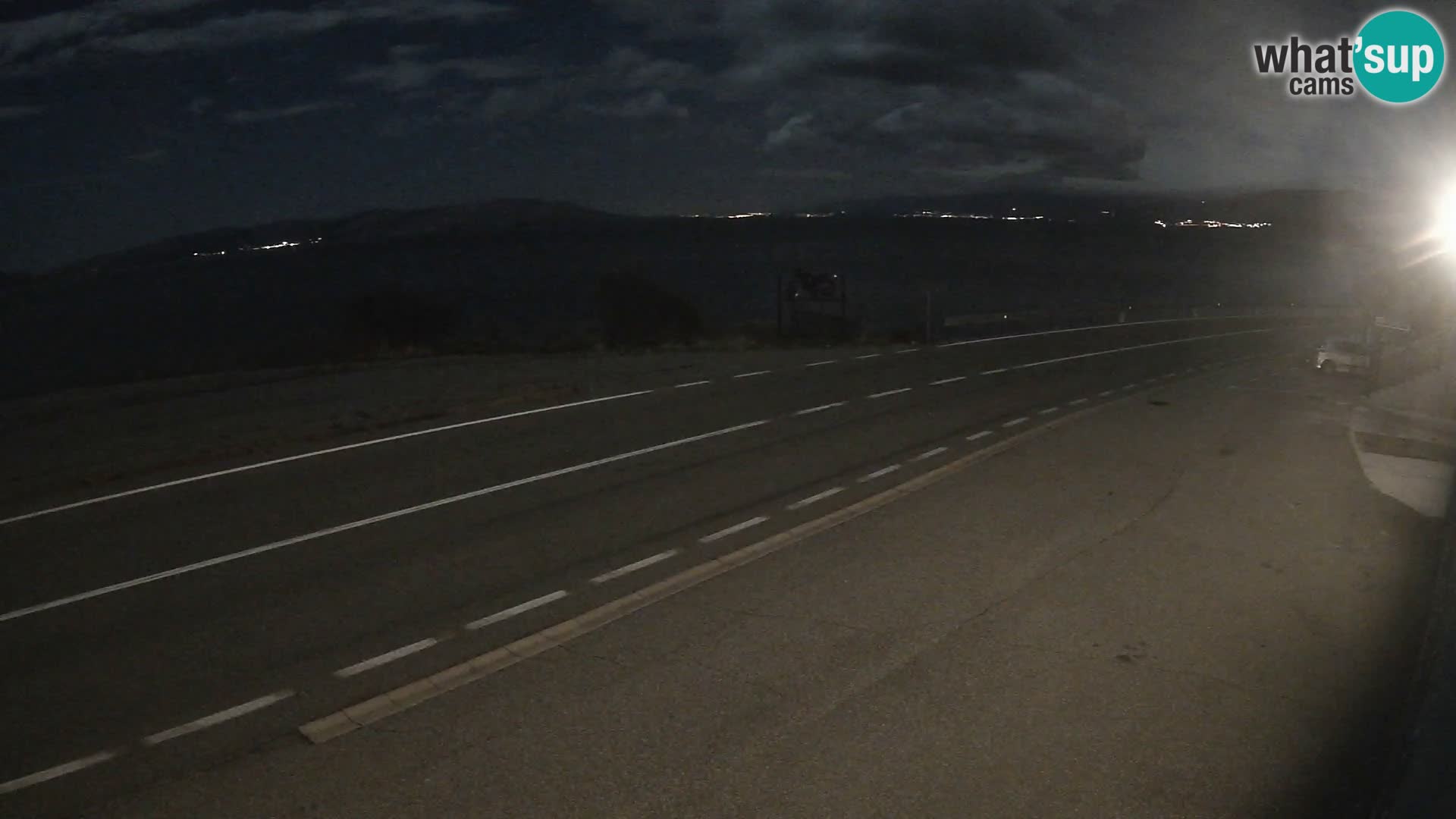 Webcam Adriatic highway D8 near SENJ – view to KRK island