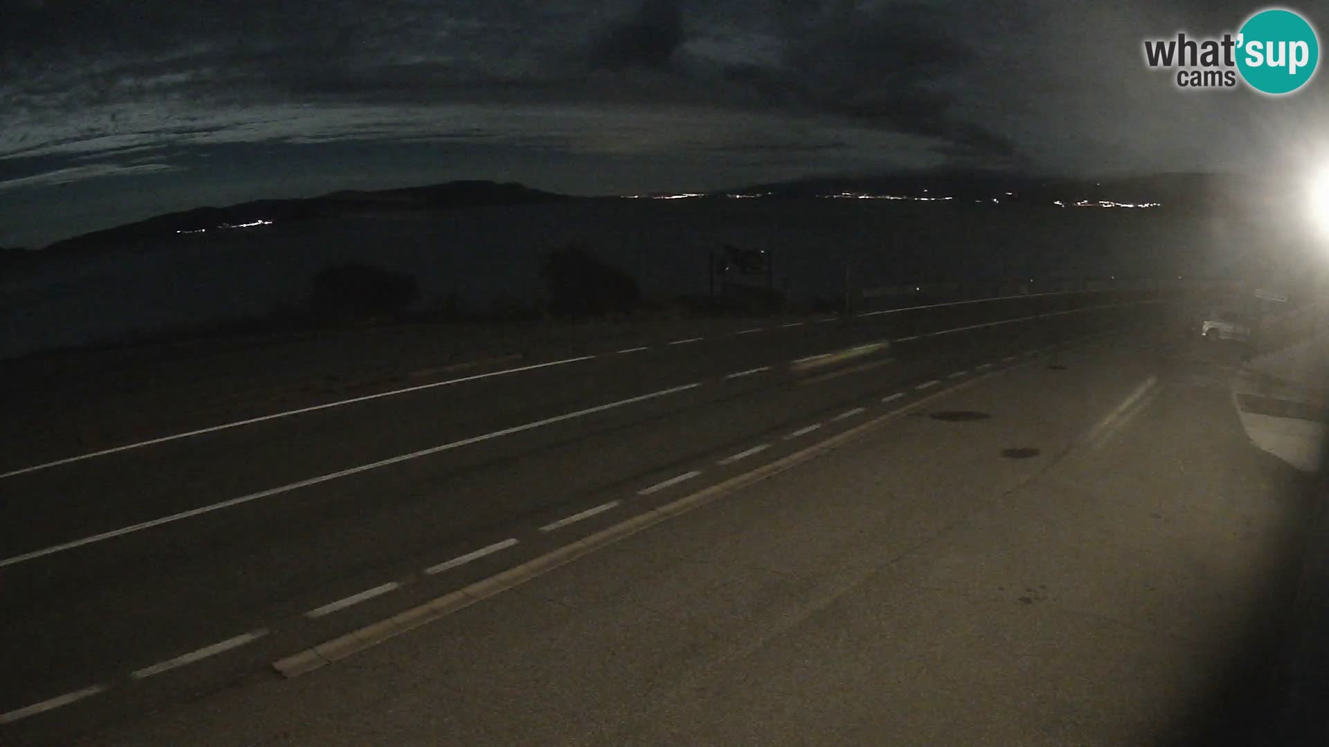 Webcam Adriatic highway D8 near SENJ – view to KRK island