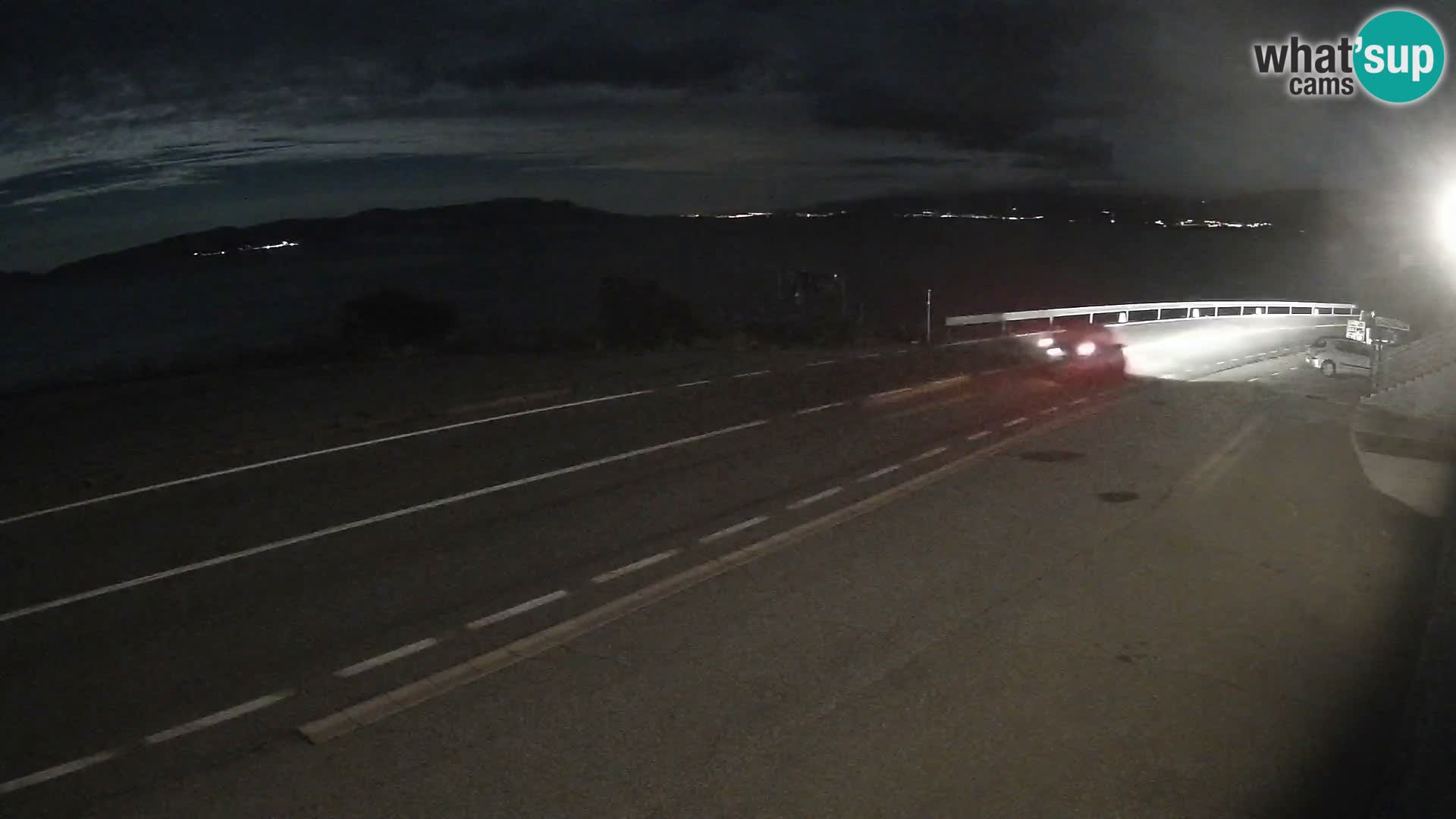 Webcam autoroute Adriatique D8 près de SENJ – vue sur l’île de KRK