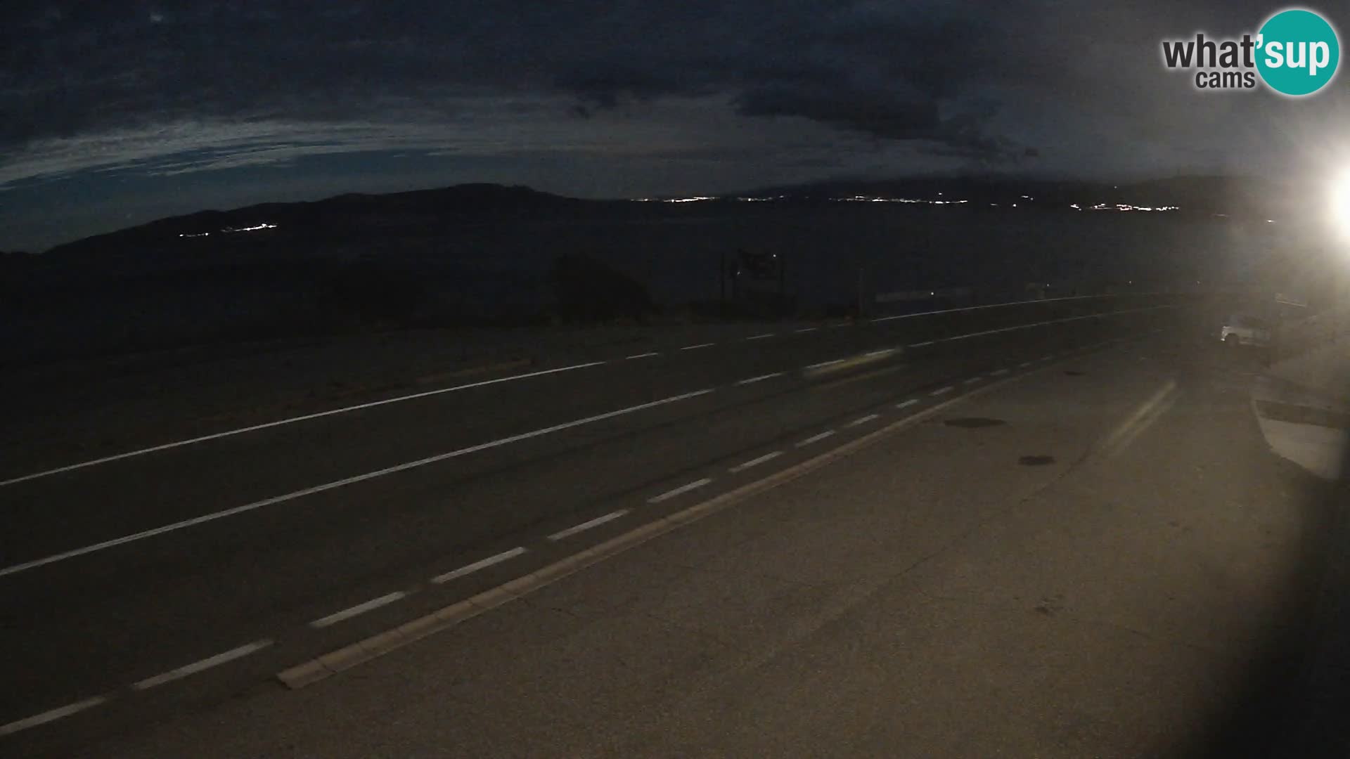 Webcam Adriatic highway D8 near SENJ – view to KRK island