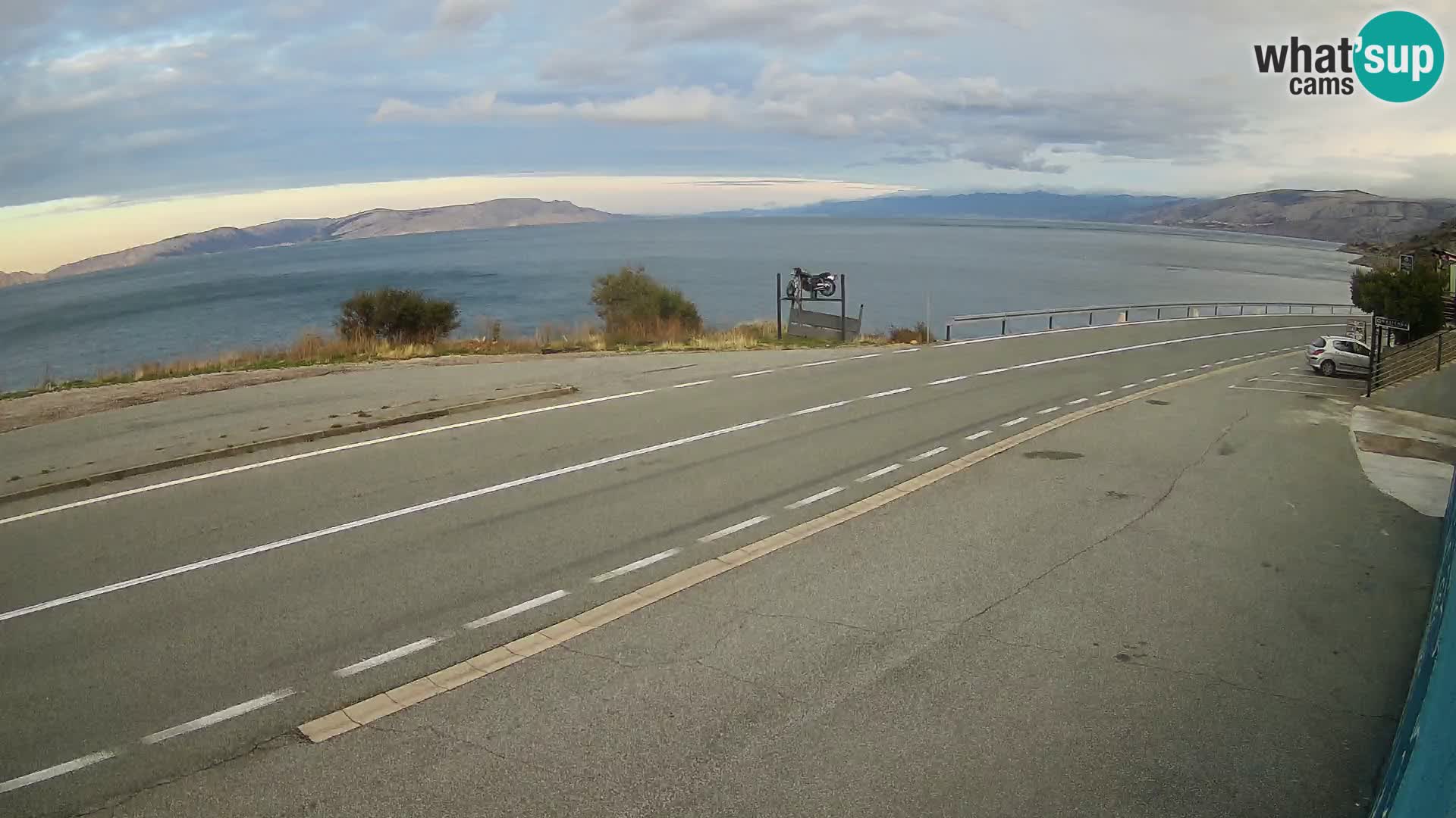 Web kamera Jadranska Magistrala kod SENJa – pogled na KRK