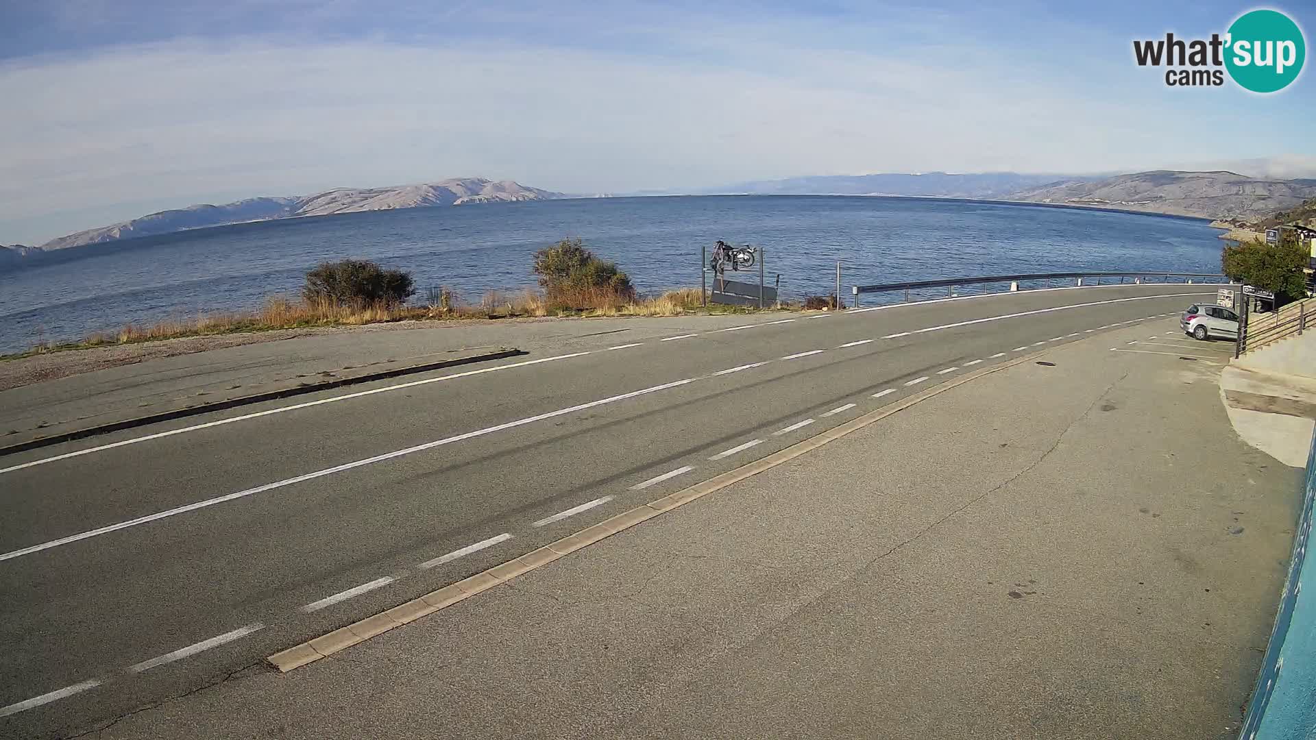 Web kamera Jadranska Magistrala kod SENJa – pogled na KRK