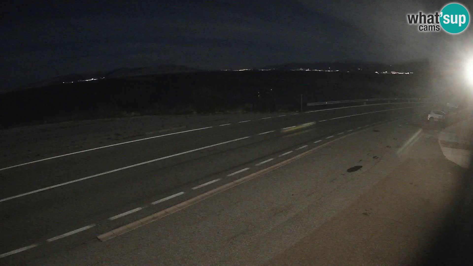 Webcam autopista adriática D8 cerca de SENJ – vista de la isla de KRK