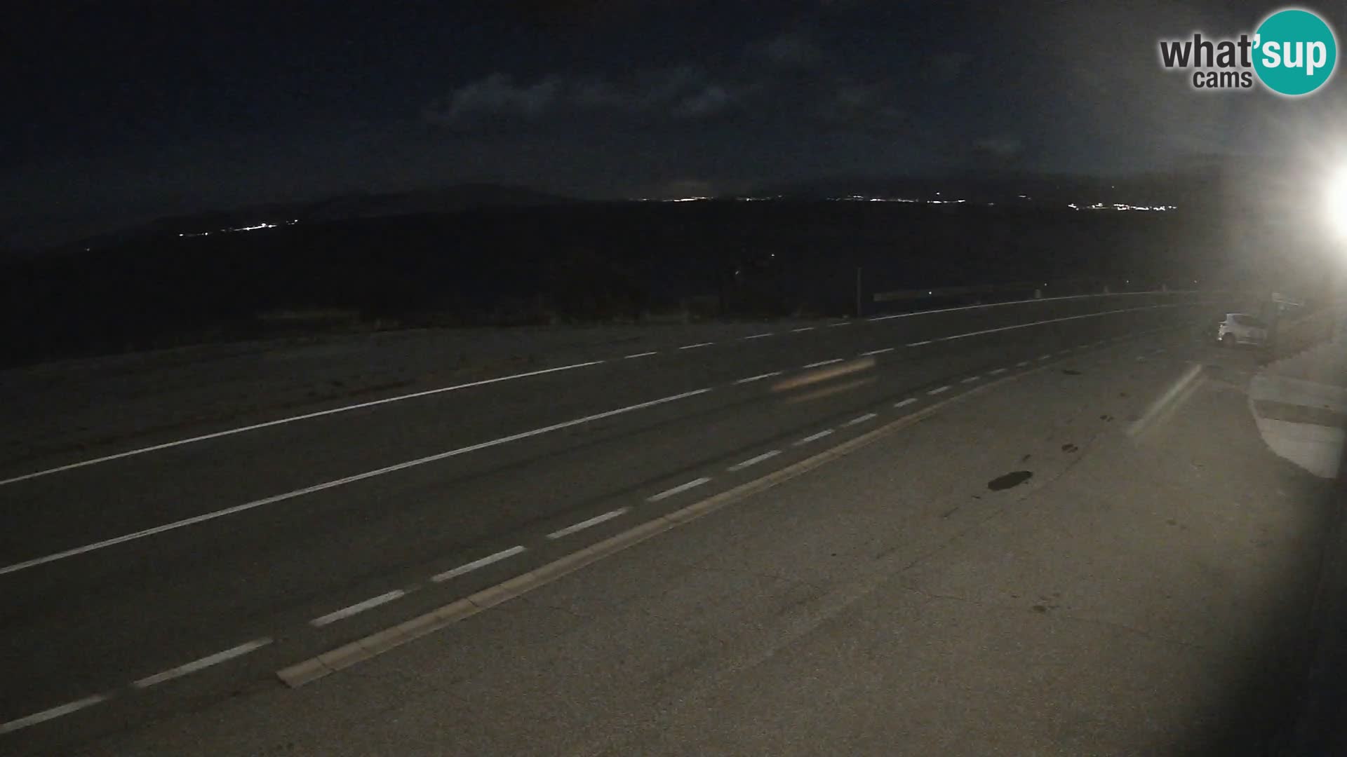 Webcam autopista adriática D8 cerca de SENJ – vista de la isla de KRK