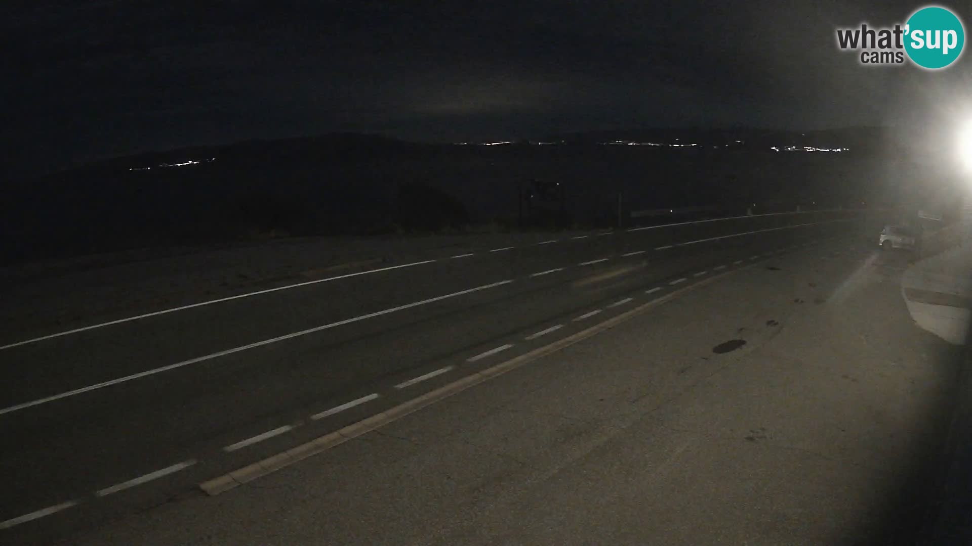 Webcam autopista adriática D8 cerca de SENJ – vista de la isla de KRK