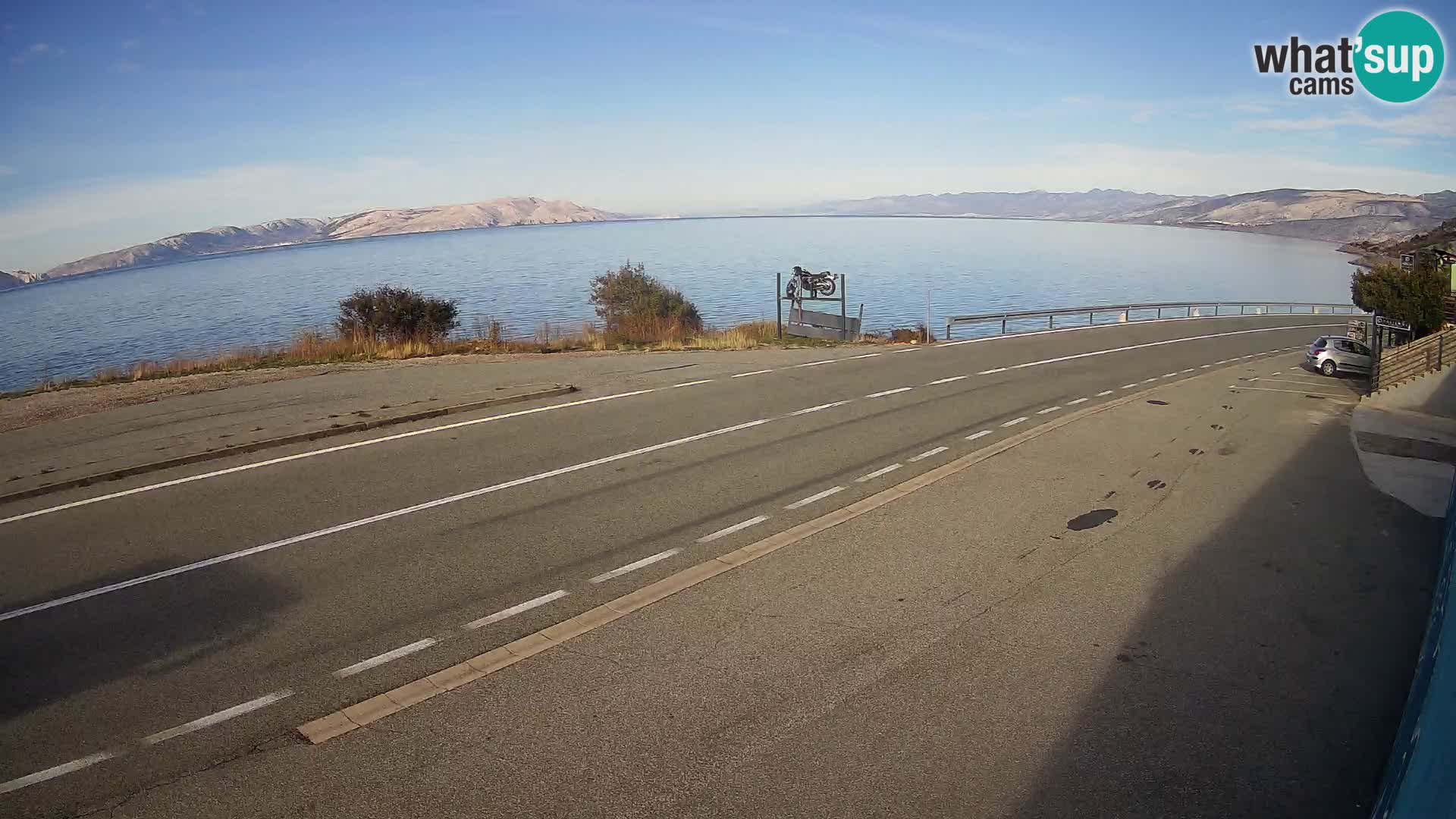 Web kamera Jadranska Magistrala kod SENJa – pogled na KRK