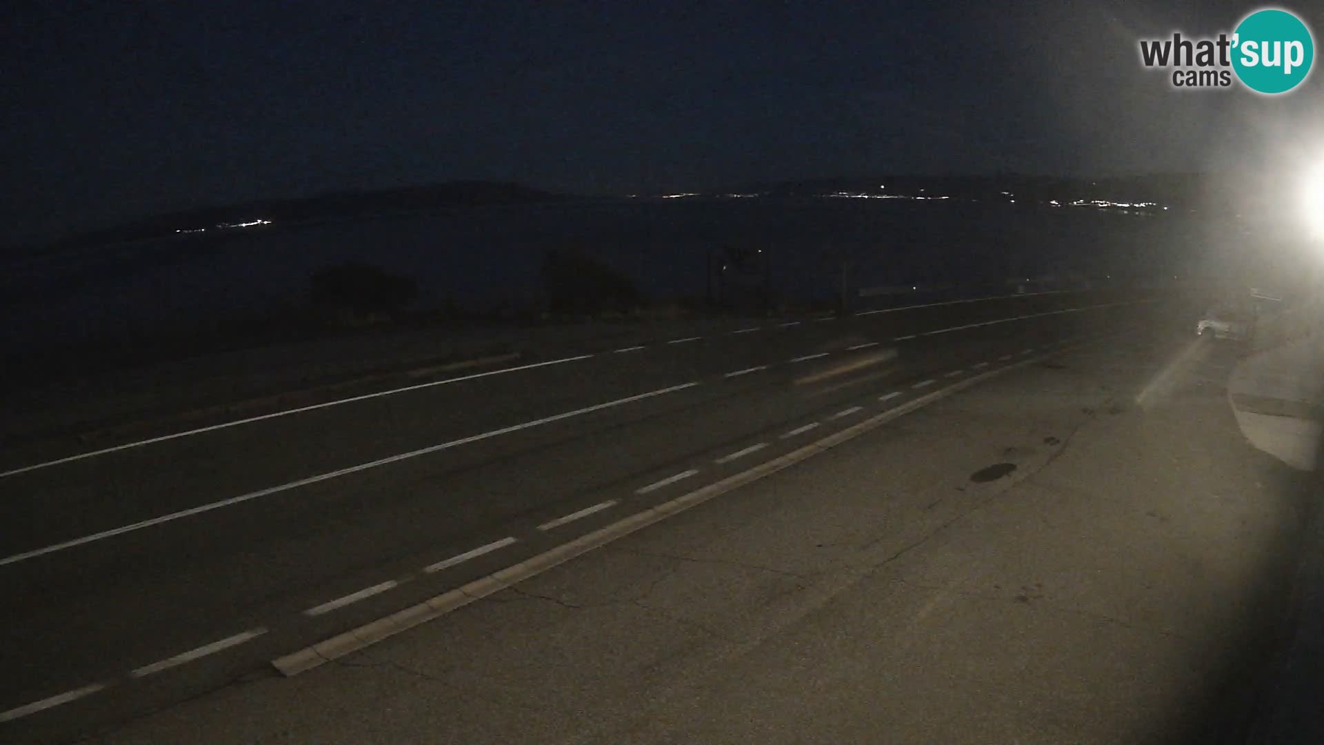 Webcam Adriatic highway D8 near SENJ – view to KRK island