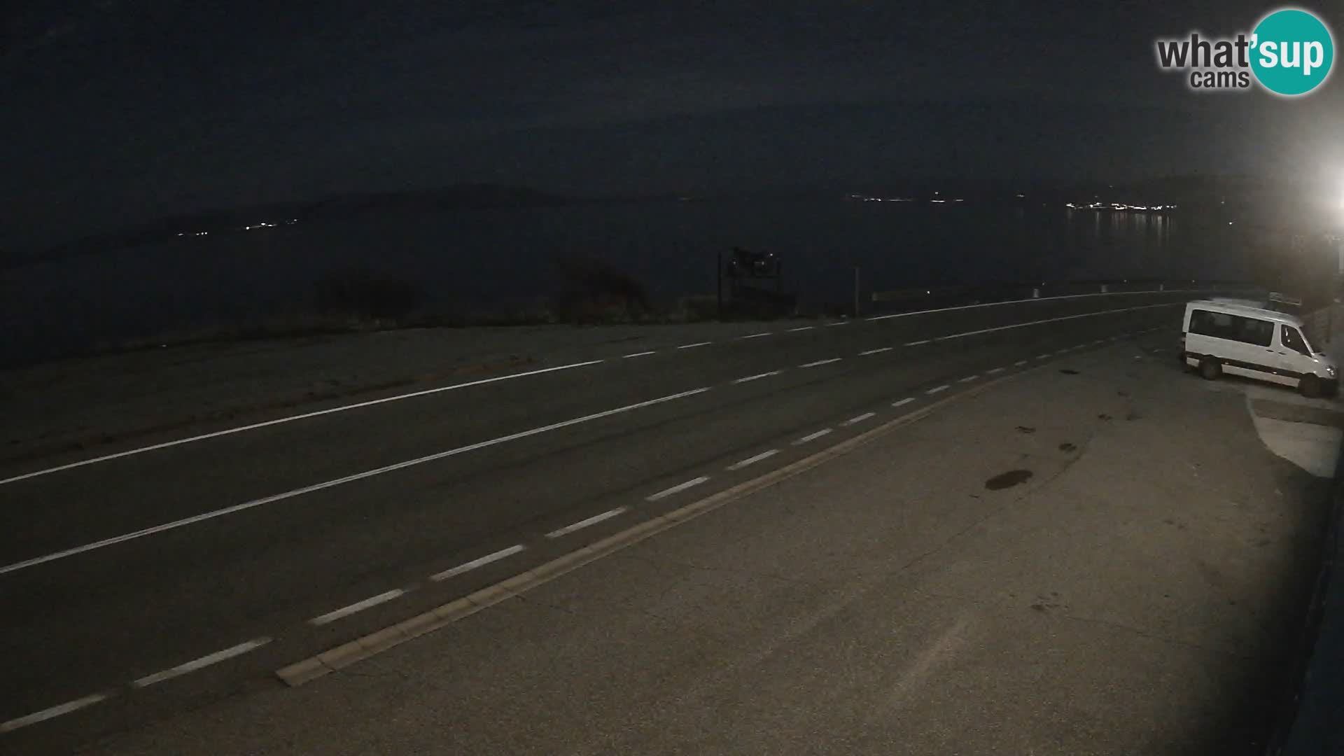 Webcam Adriatic highway D8 near SENJ – view to KRK island