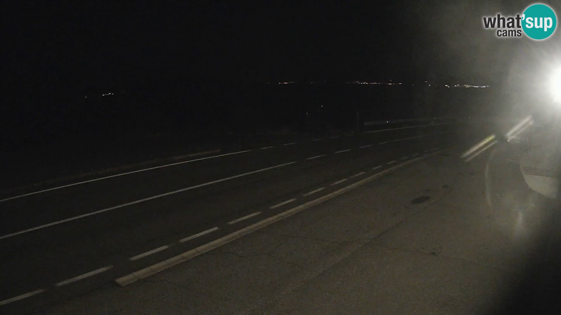 Webcam Adriatic highway D8 near SENJ – view to KRK island