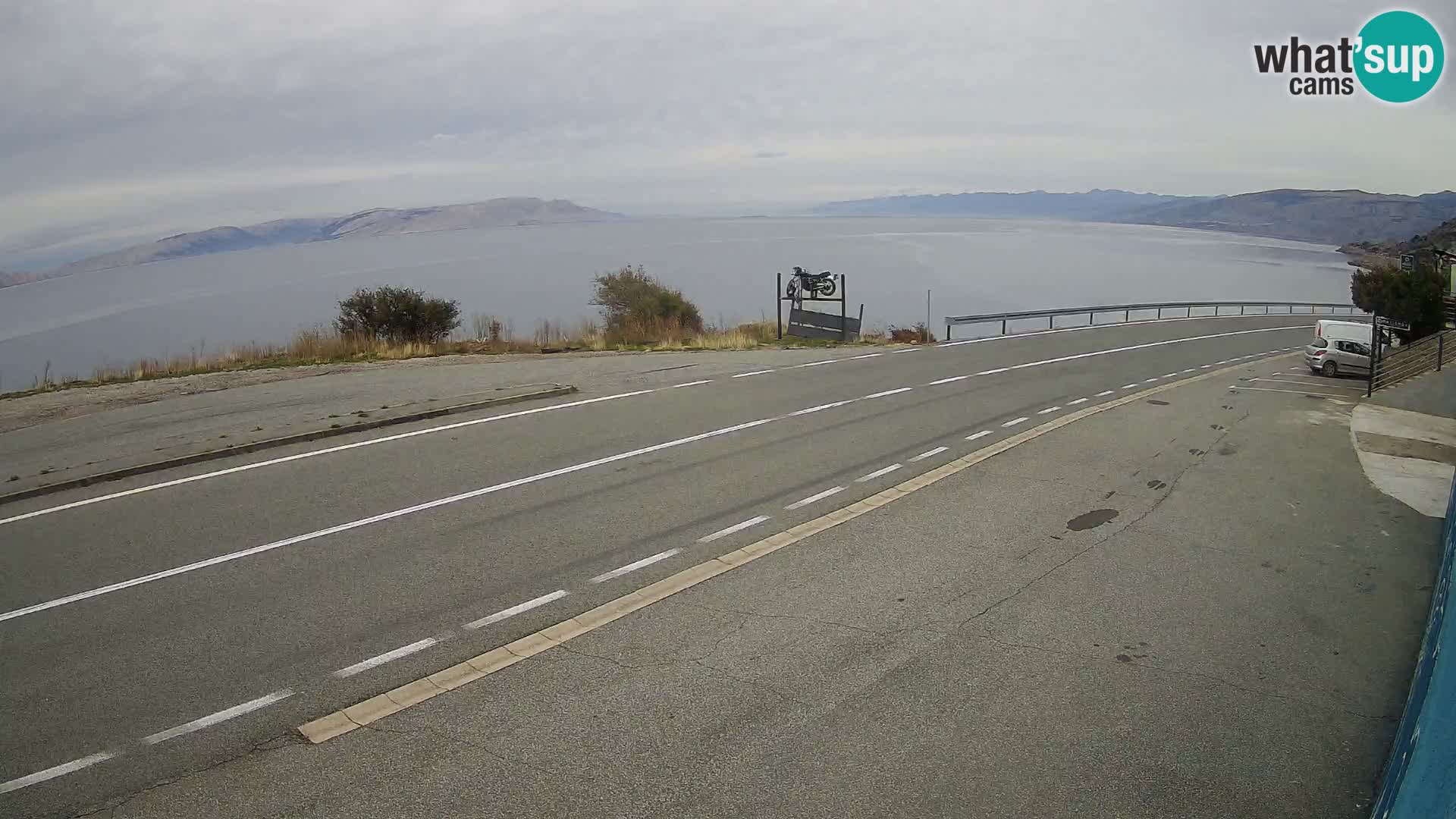 Web kamera Jadranska Magistrala kod SENJa – pogled na KRK