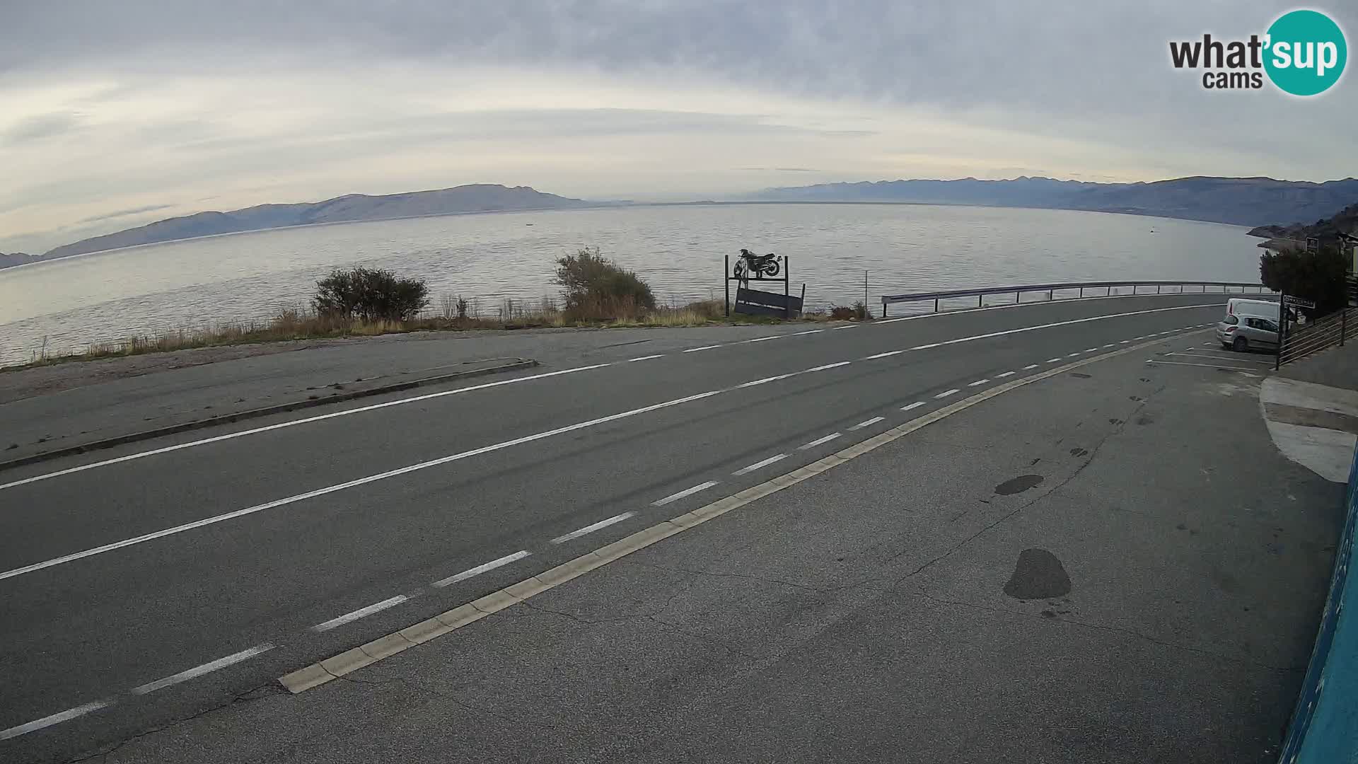 Webcam Adria-Autobahn D8 bei SENJ – Blick auf die Insel KRK