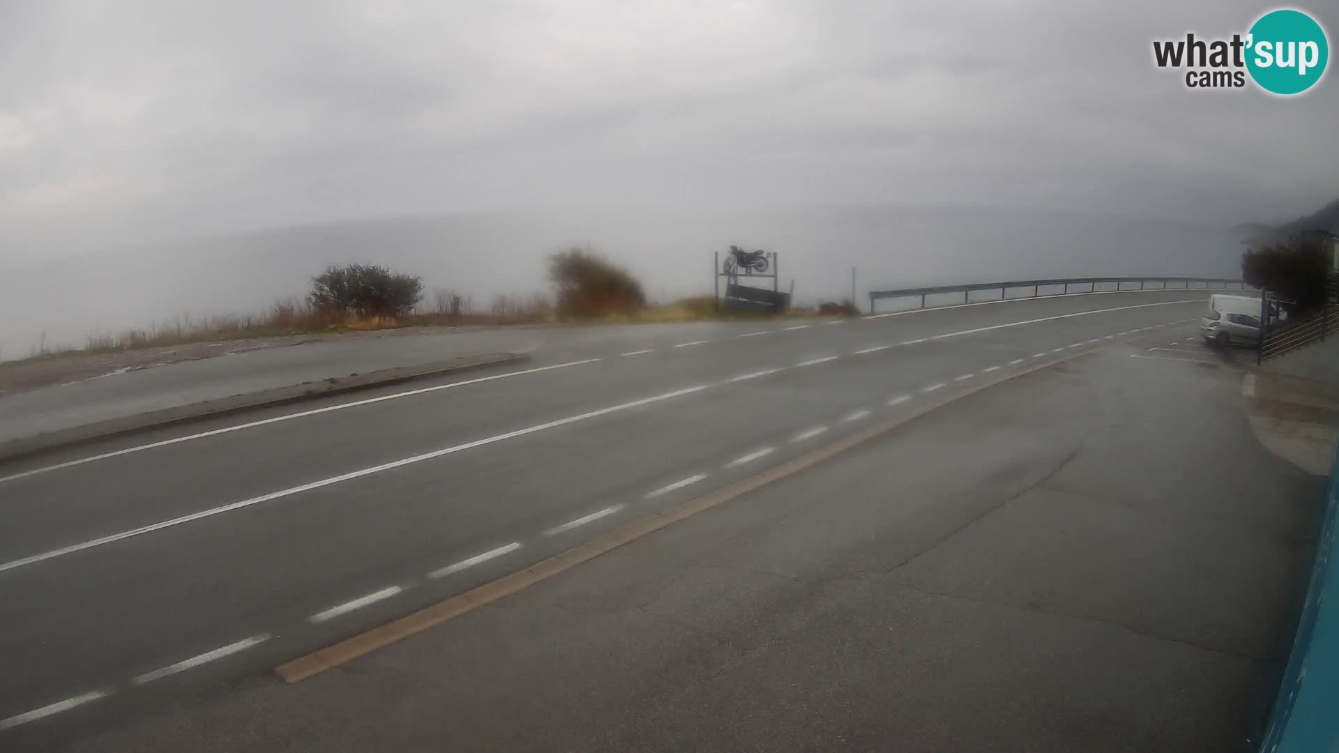 Webcam autoroute Adriatique D8 près de SENJ – vue sur l’île de KRK