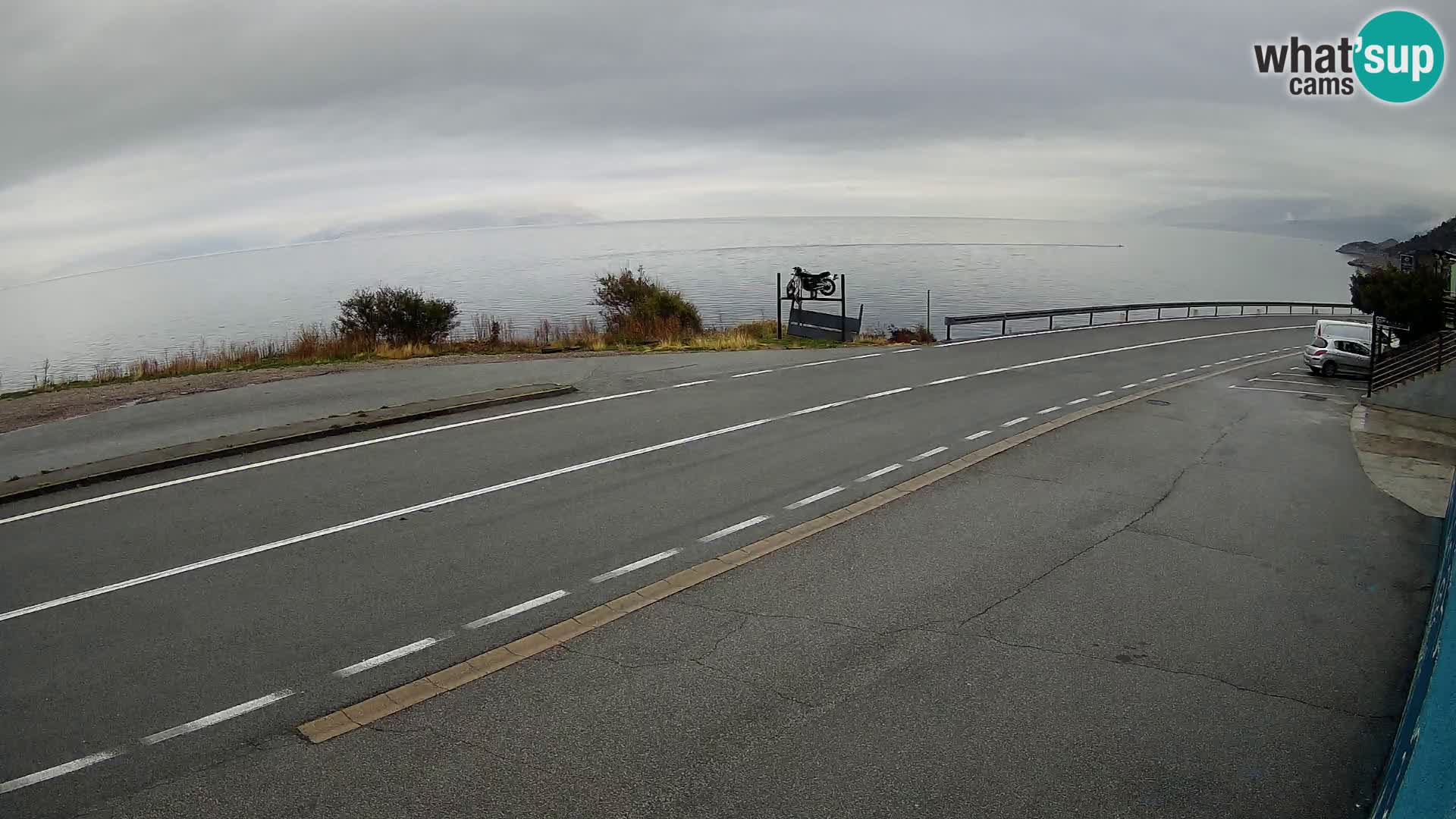 Webcam autoroute Adriatique D8 près de SENJ – vue sur l’île de KRK