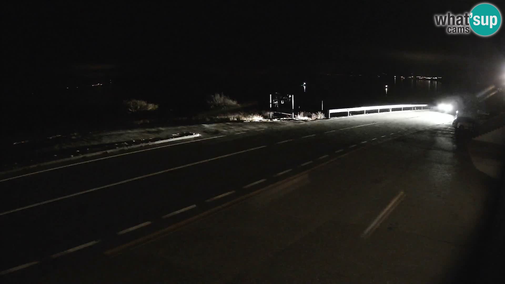 Webcam Adriatic highway D8 near SENJ – view to KRK island