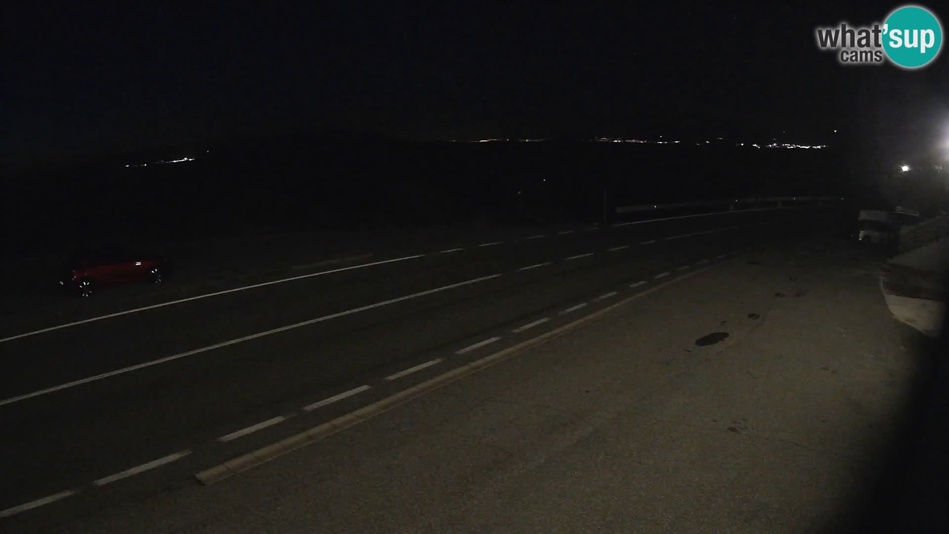 Webcam autopista adriática D8 cerca de SENJ – vista de la isla de KRK