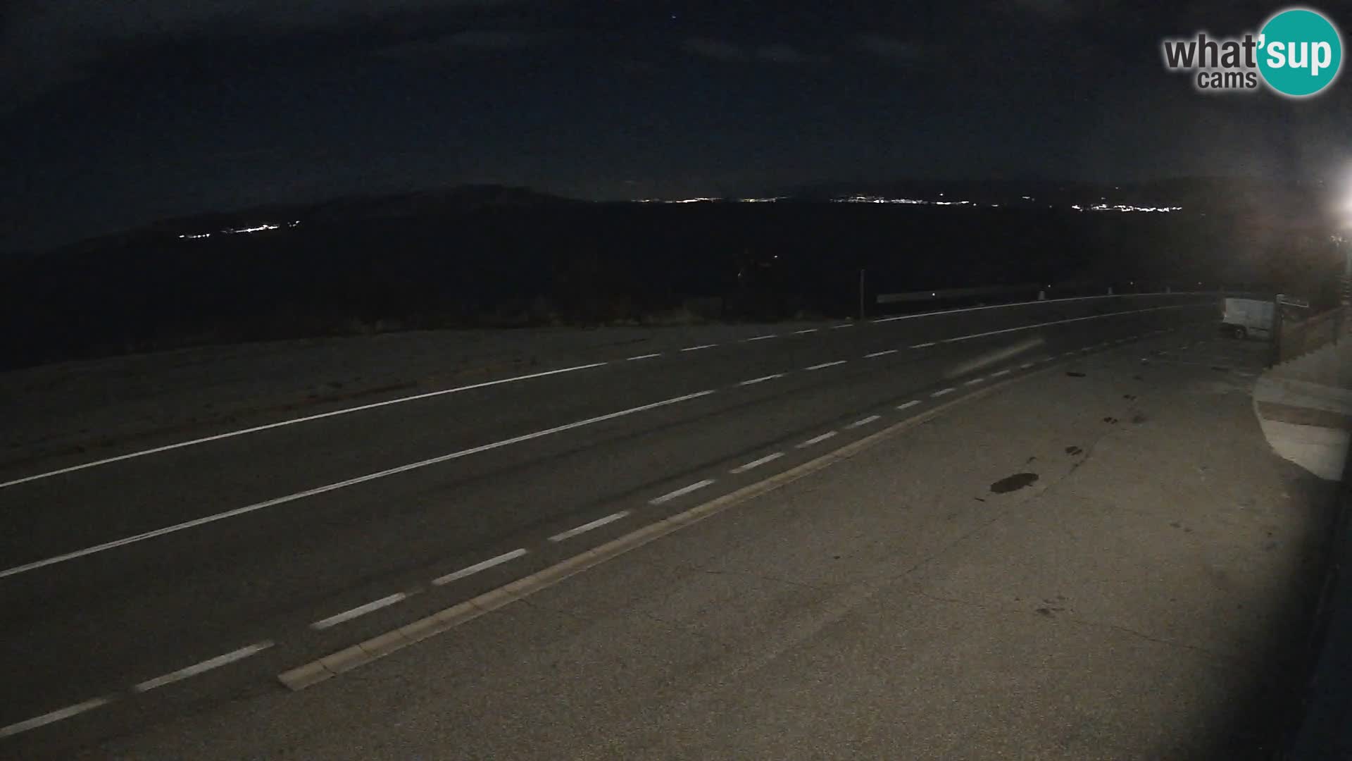 Webcam Adriatic highway D8 near SENJ – view to KRK island