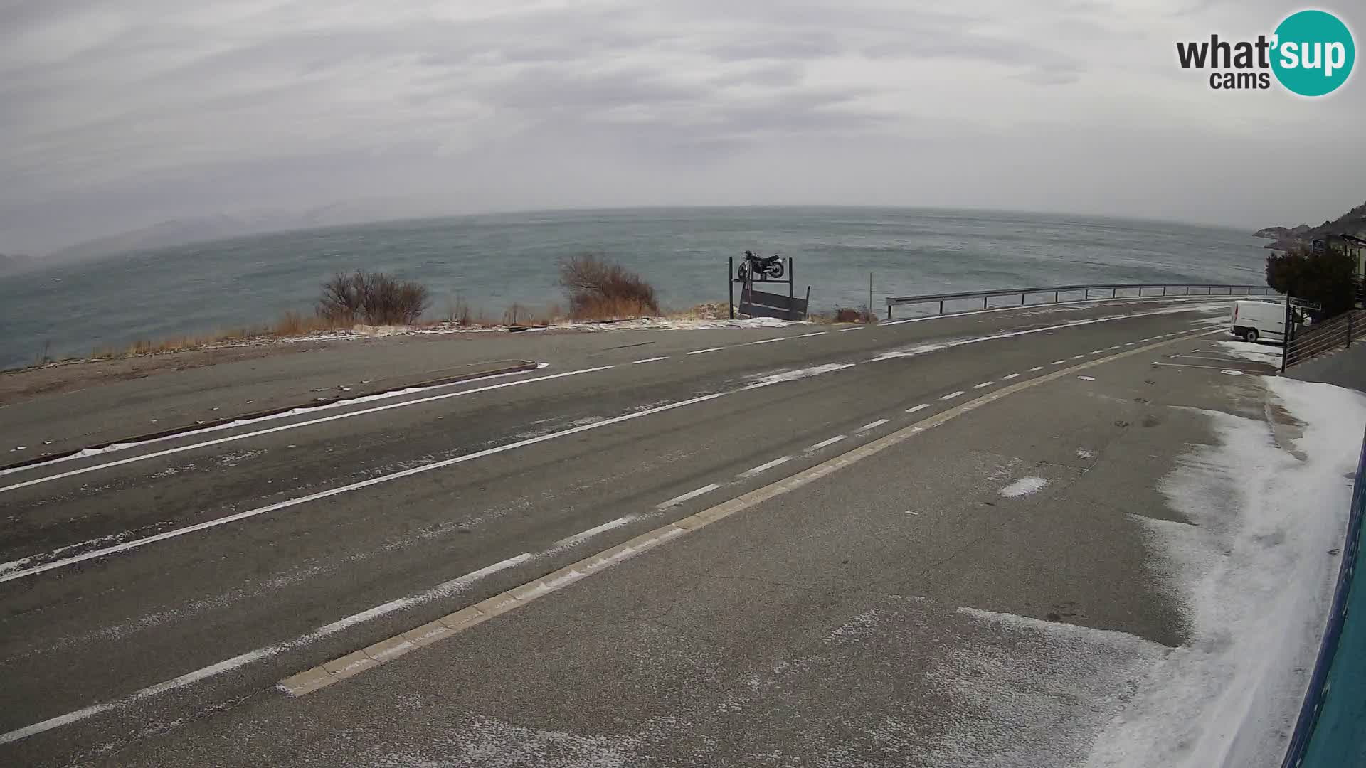 Webcam statale Adriatica D8 vicino SEGNA – Panorama su VEGLIA