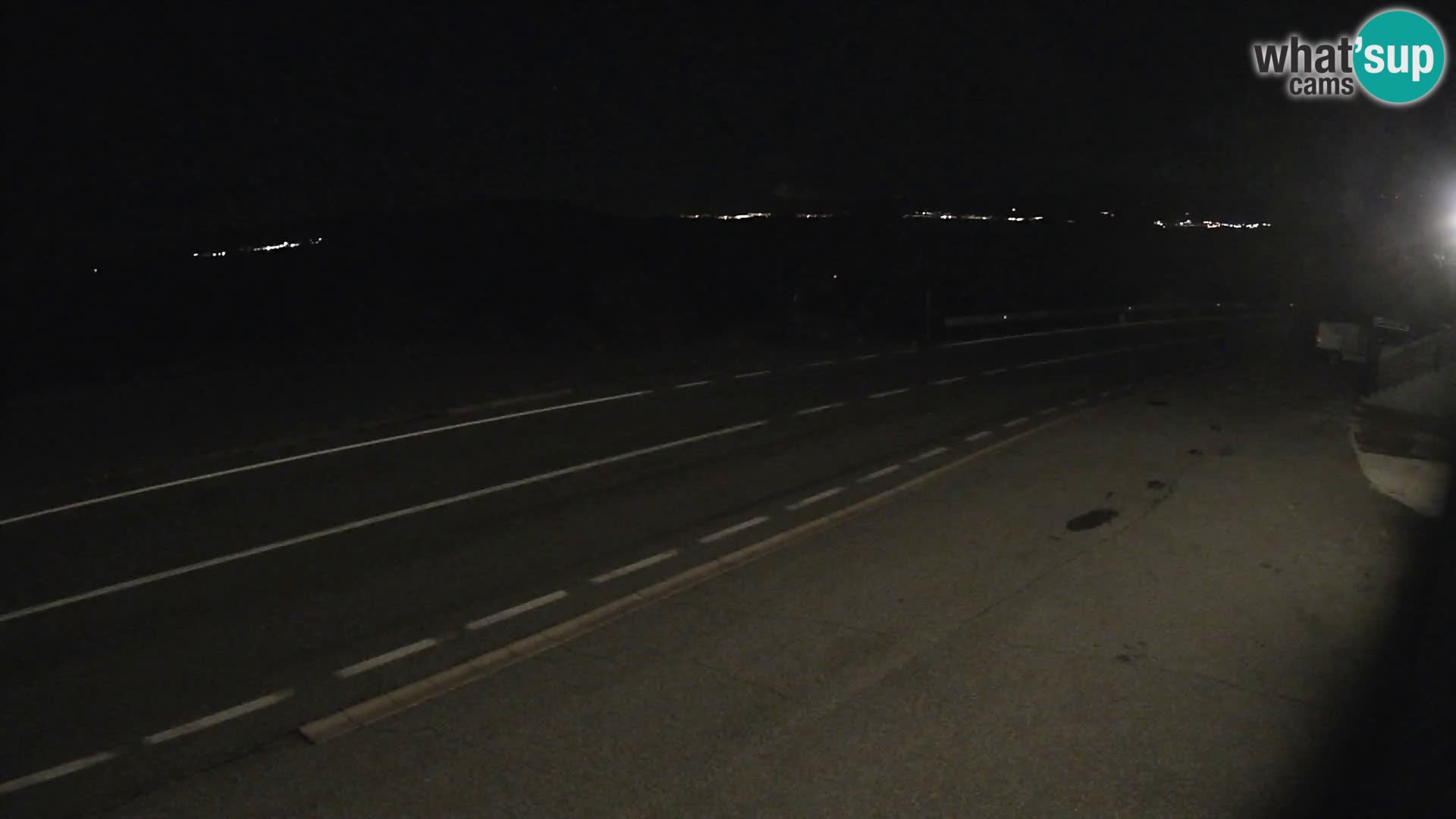 Webcam Adriatic highway D8 near SENJ – view to KRK island