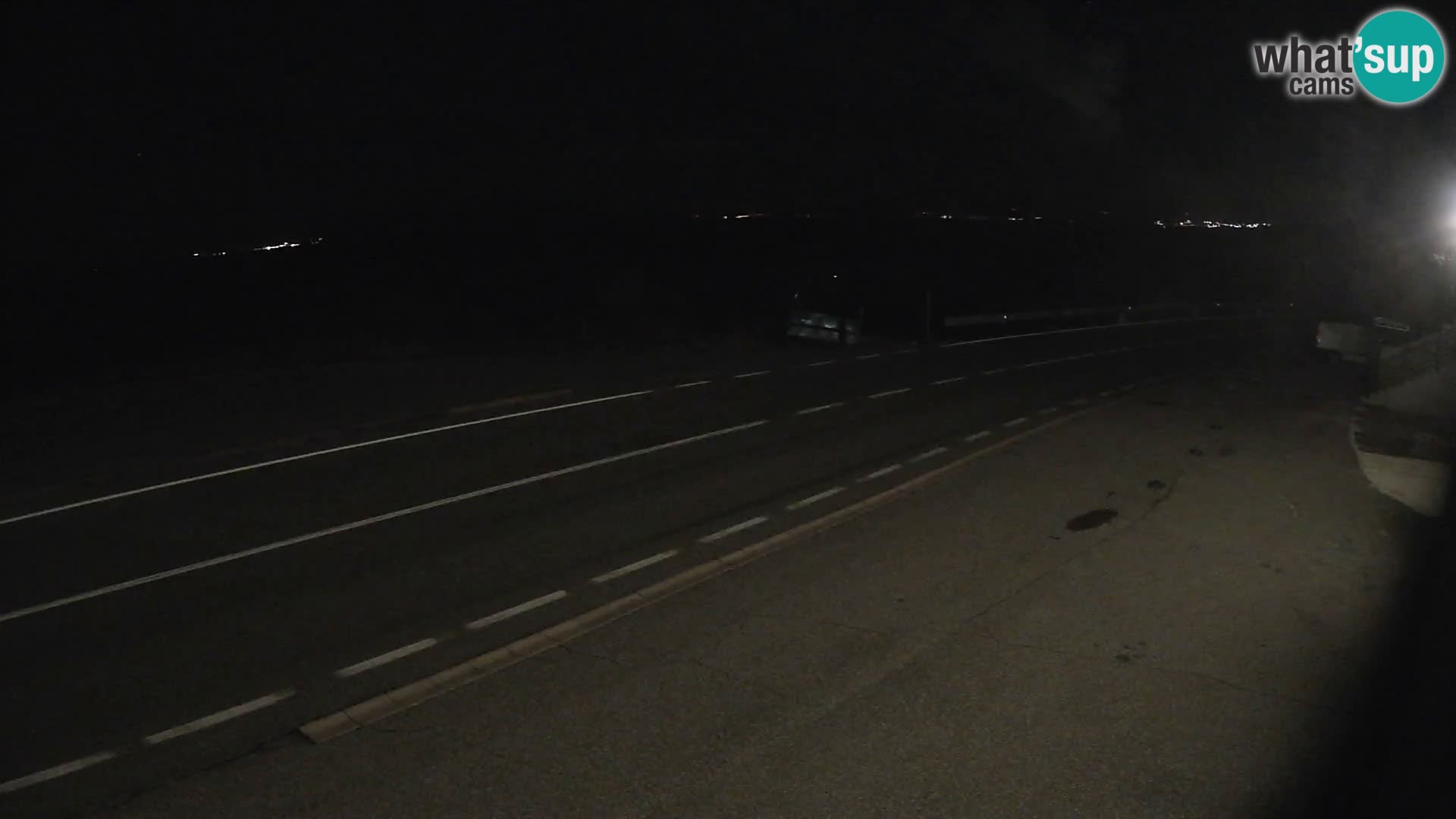 Webcam autopista adriática D8 cerca de SENJ – vista de la isla de KRK